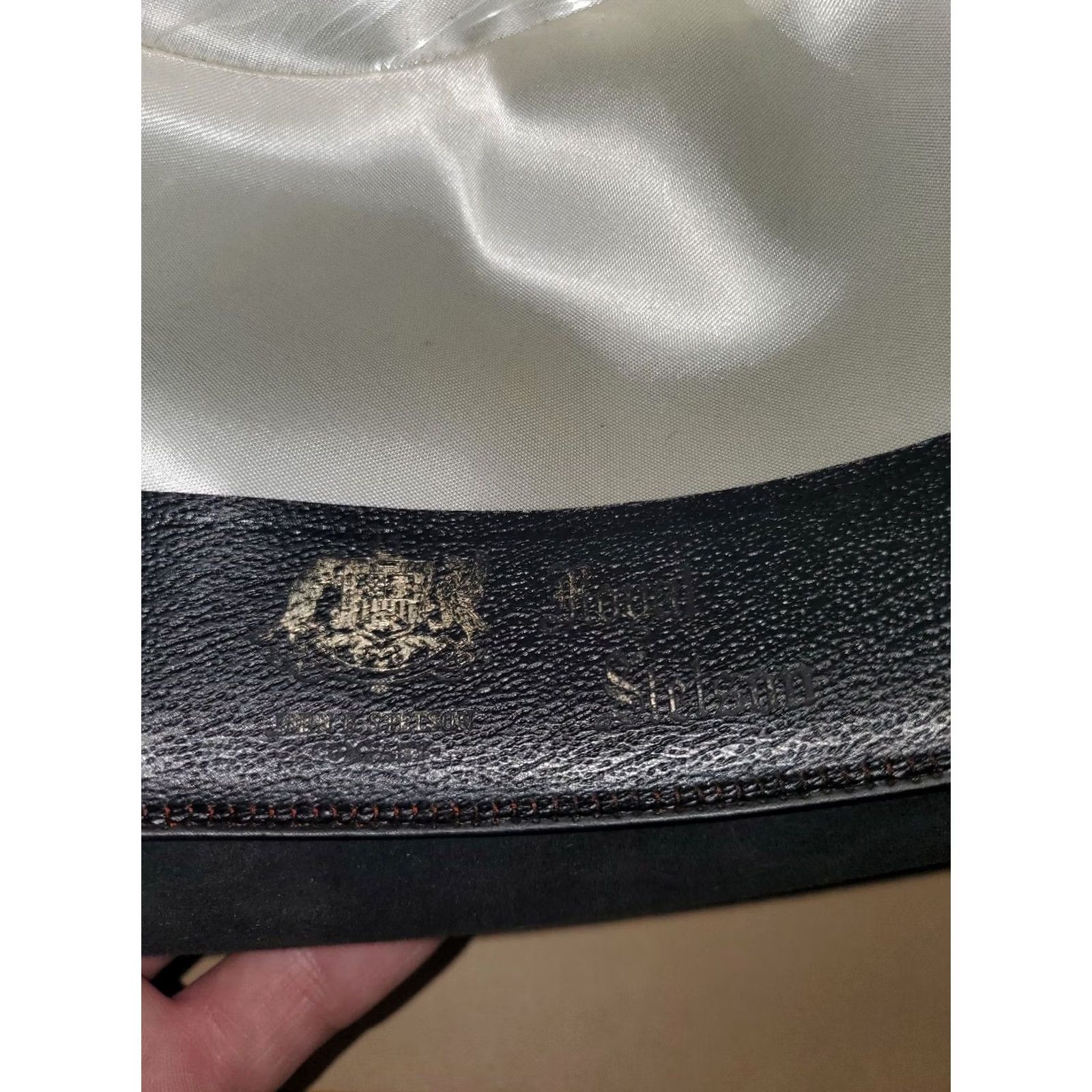 Stetson VINTAGE Royal Stetson Fedora Style Hat Sz 6 7/8 Aged Black 1950s Original Box Size ONE SIZE - 6 Thumbnail
