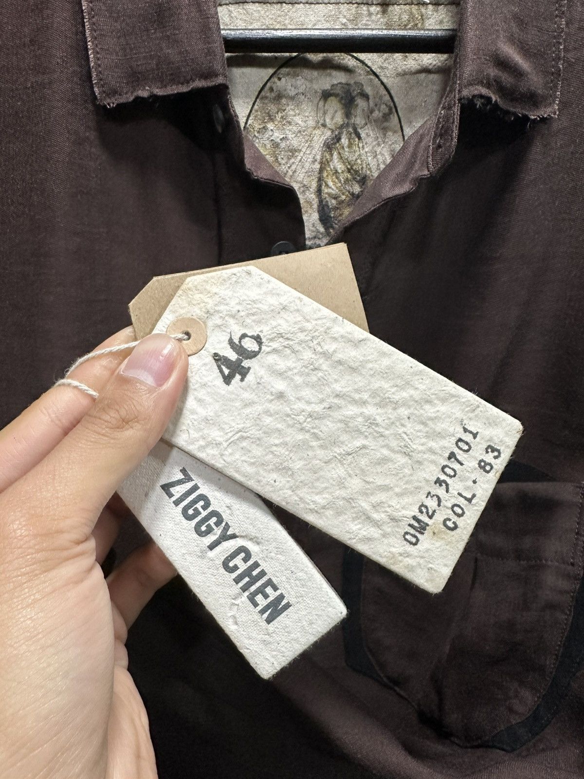 Ziggy Chen FW23 Burgundy Pocket Shirt Size US S / EU 44-46 / 1 - 4 Thumbnail