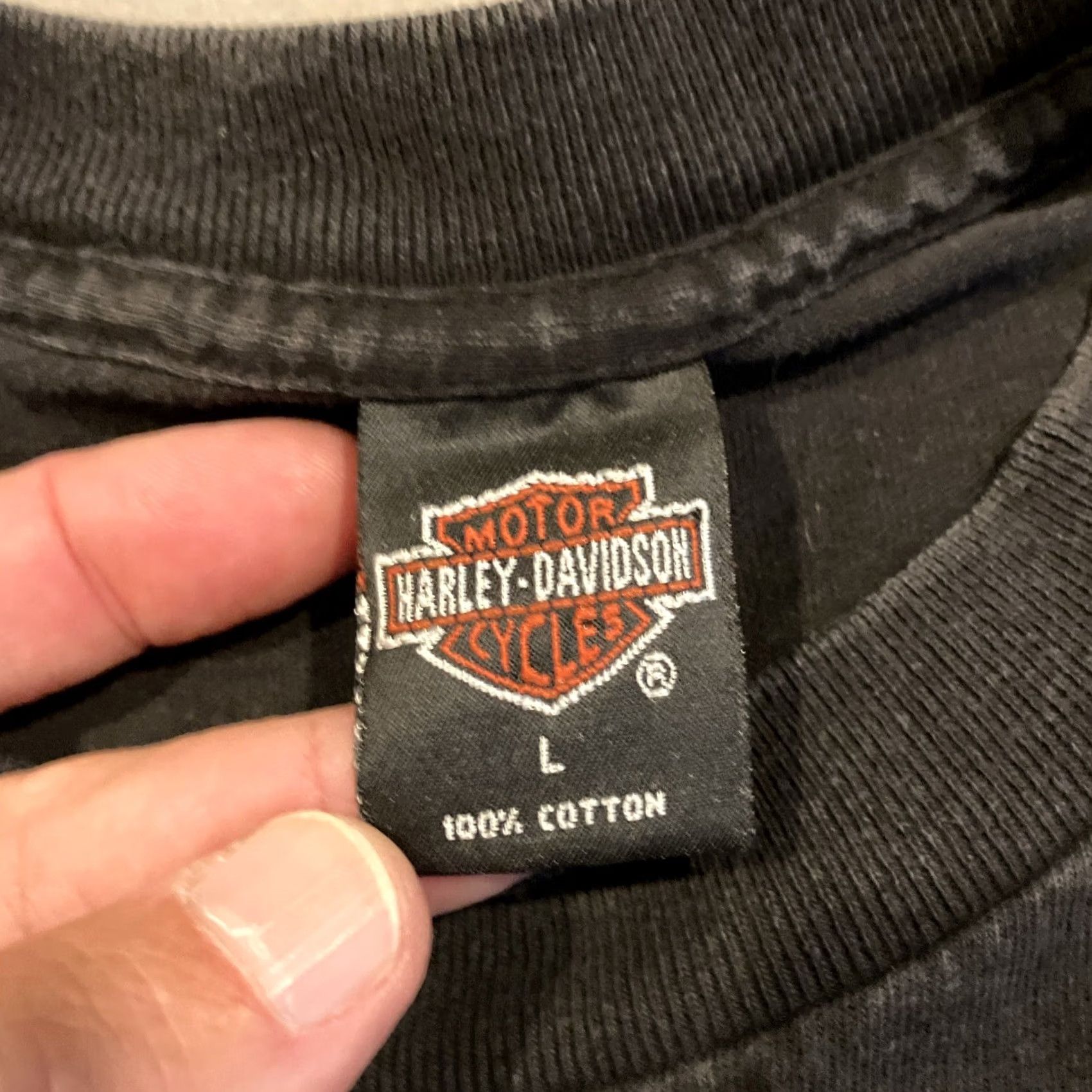 Harley Davidson VINTAGE Harley-Davidson Single Stitch Long Sleeve T-Shirt L Men Black 1990s 1992 1993 Motorcycles Crew Neck Logo Shirt Size US L / EU 52-54 / 3 - 5 Thumbnail