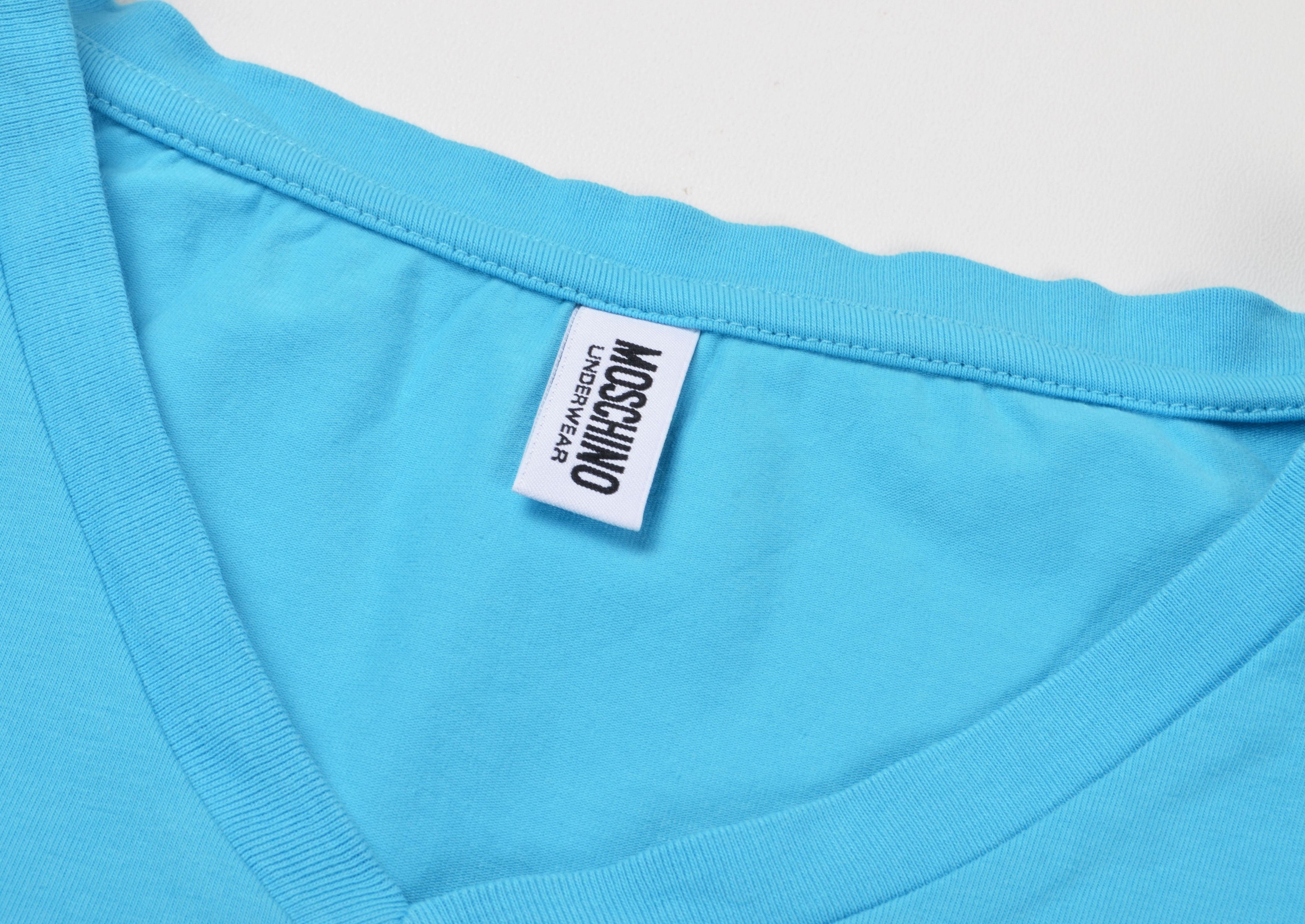 Moschino Moschino Underwear Blue Underbear Teddy Bear Tee Size US L / EU 52-54 / 3 - 4 Thumbnail