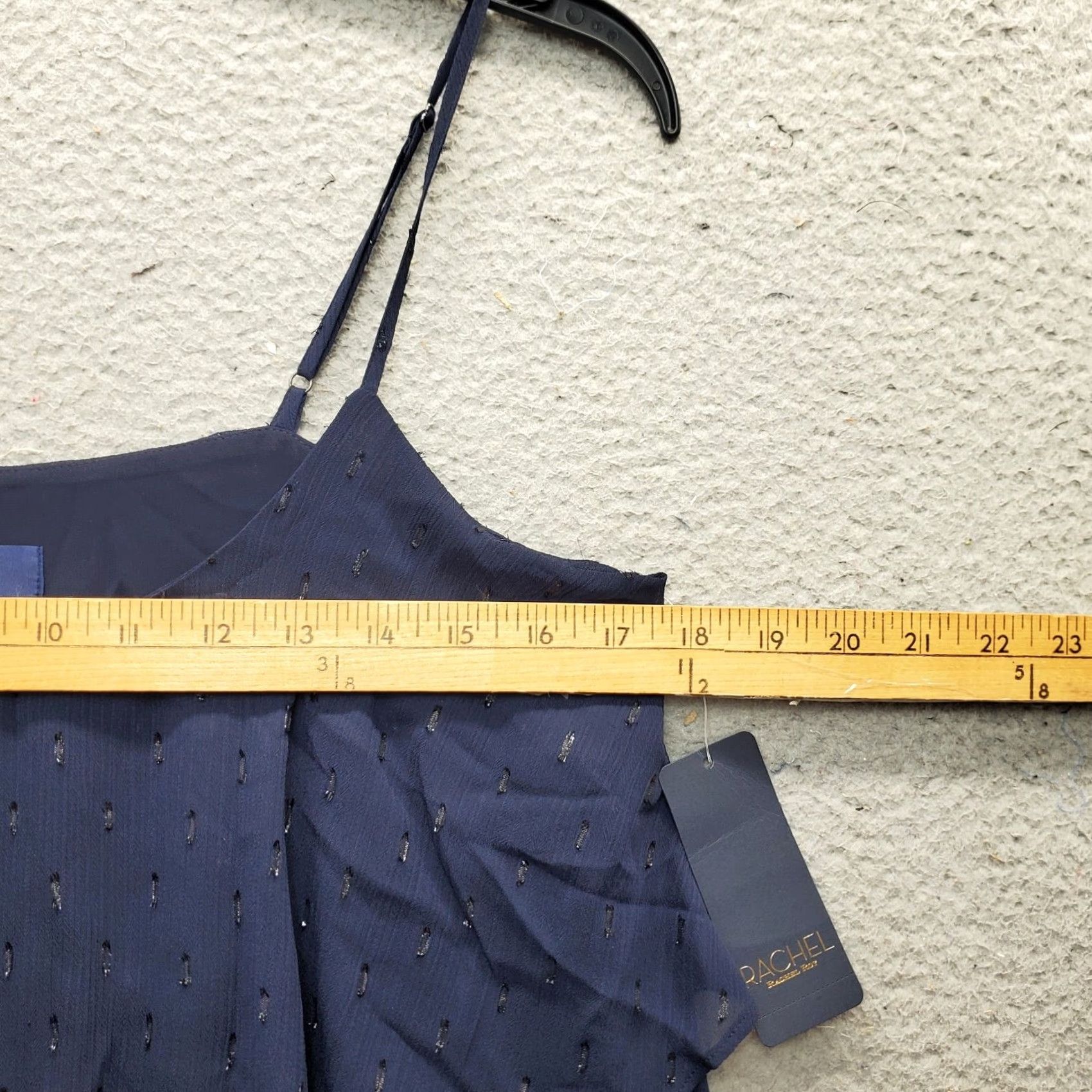Vintage Rachel Roy Cami Top Womens Large Multi Metallic Sheer Ruffled Spaghetti Straps Size L / US 10 / IT 46 - 3 Thumbnail