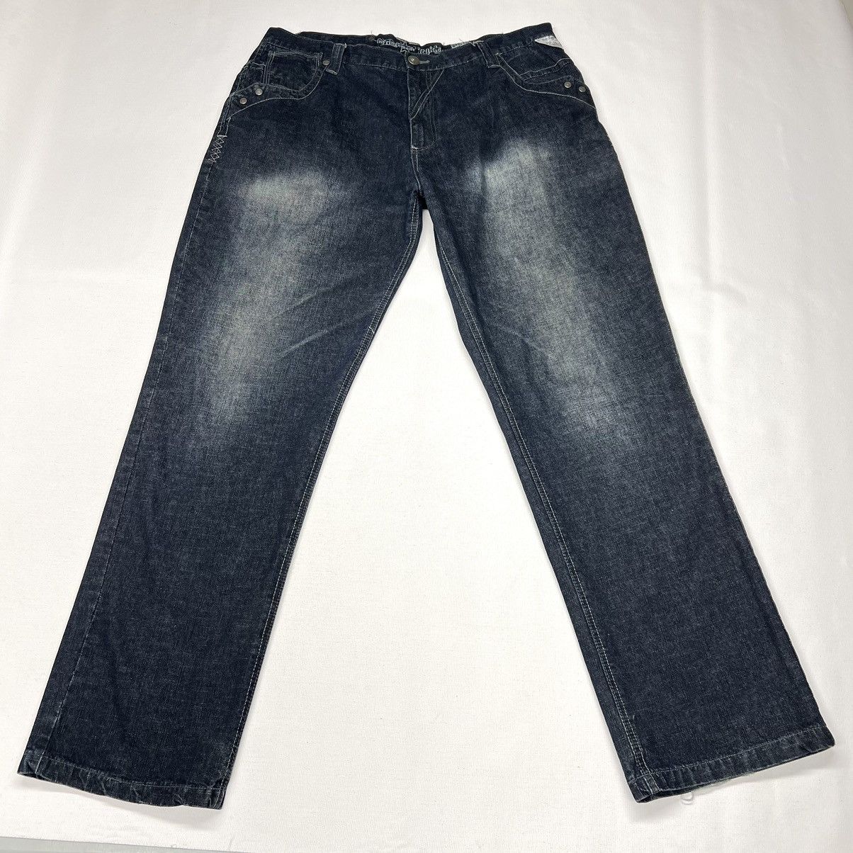 Vintage Infringement Raider Jeans Black Denim Straight Baggy Y2K Size US 40 / EU 56 - 1 Thumbnail