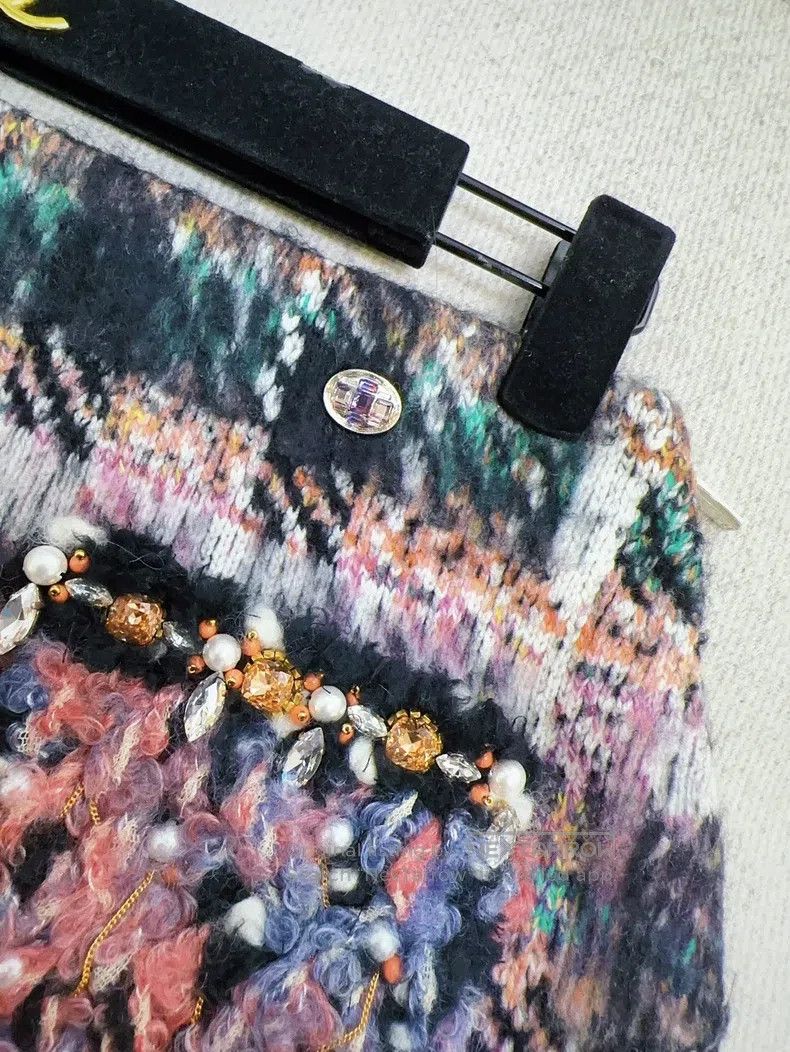 Chanel Chanel 22A high-end handicraft series colourful plaid diam Size 24" / US 00 / IT 34 - 6 Thumbnail