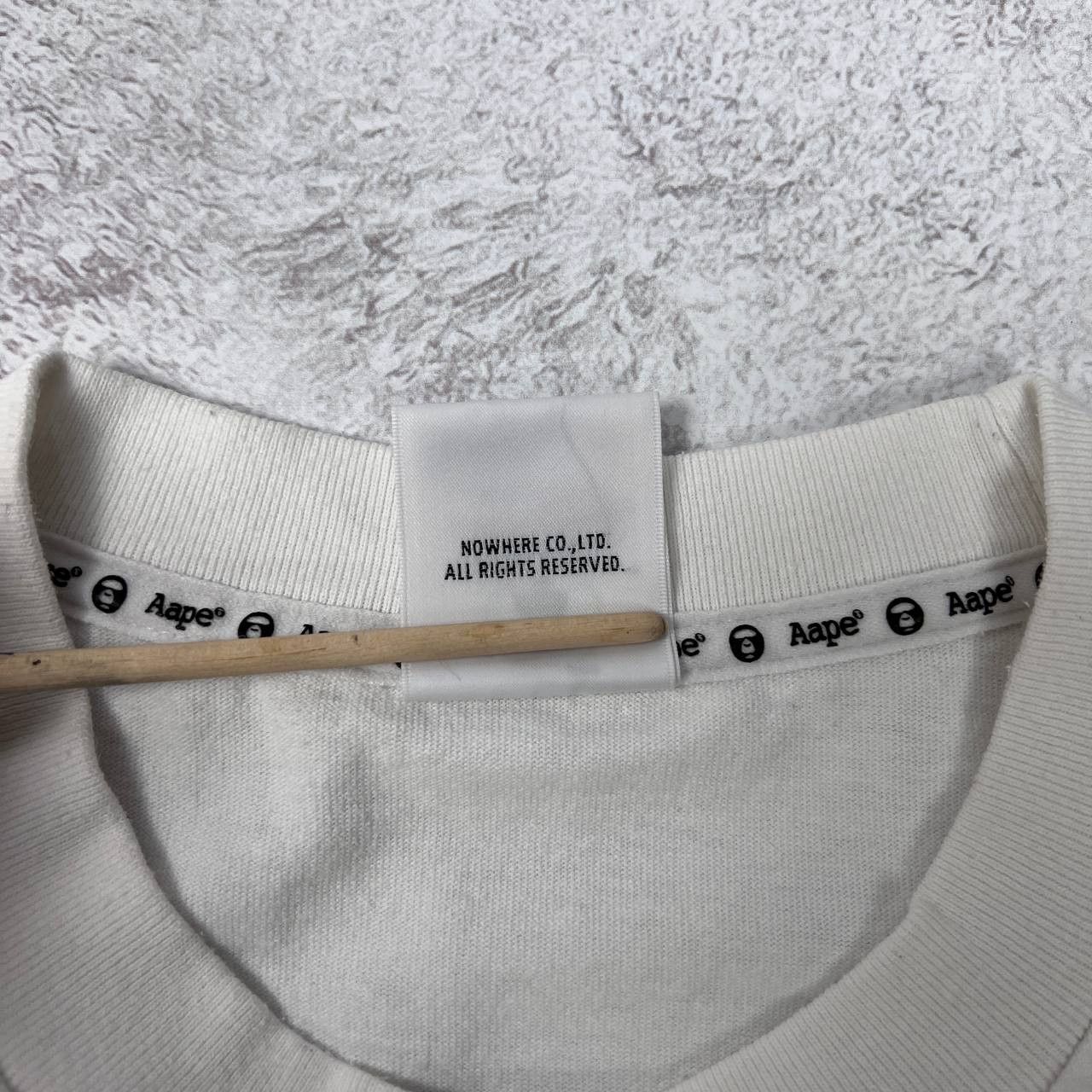 Aape AAPE By A Bathing Ape White Large Logo Skull Graphic Tee Size US L / EU 52-54 / 3 - 14 Thumbnail