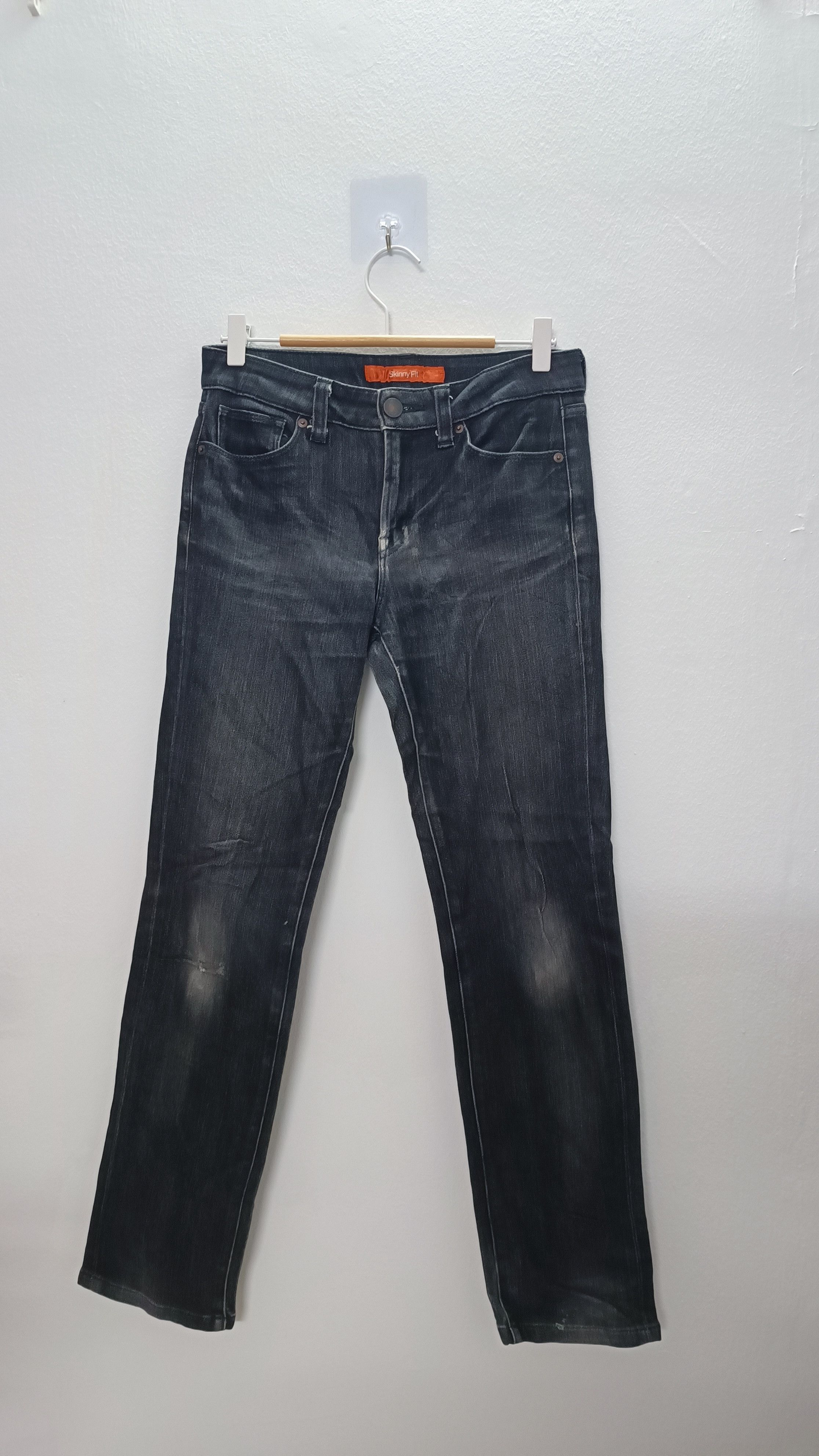Black Slim Fit Distressed Denim #104