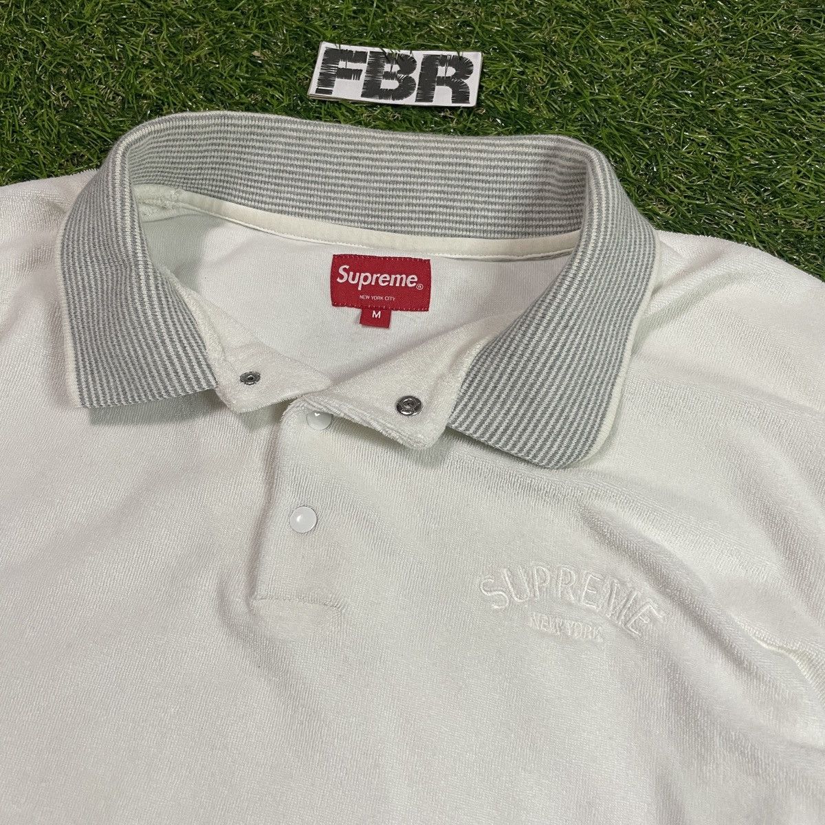【完売品】supreme STRIPED COLLAR TERRY POLO 完売品】supreme STRIPED COLLAR TERRY POLO Supreme Stripe