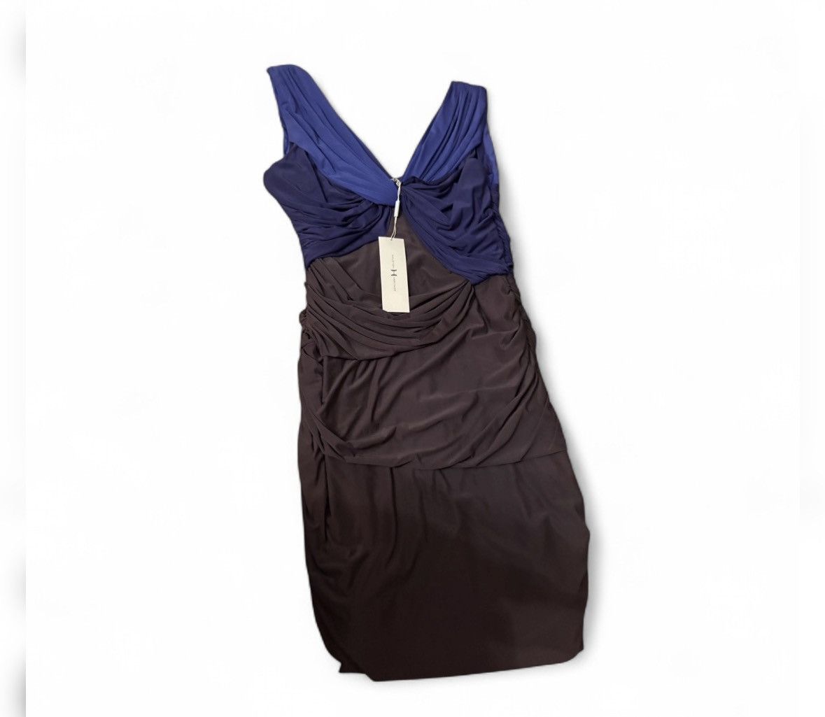Halston Heritage $395 NWT Halston Heritagr ombre twist ruched dress sz 10 Size L / US 10 / IT 46 - 3 Thumbnail