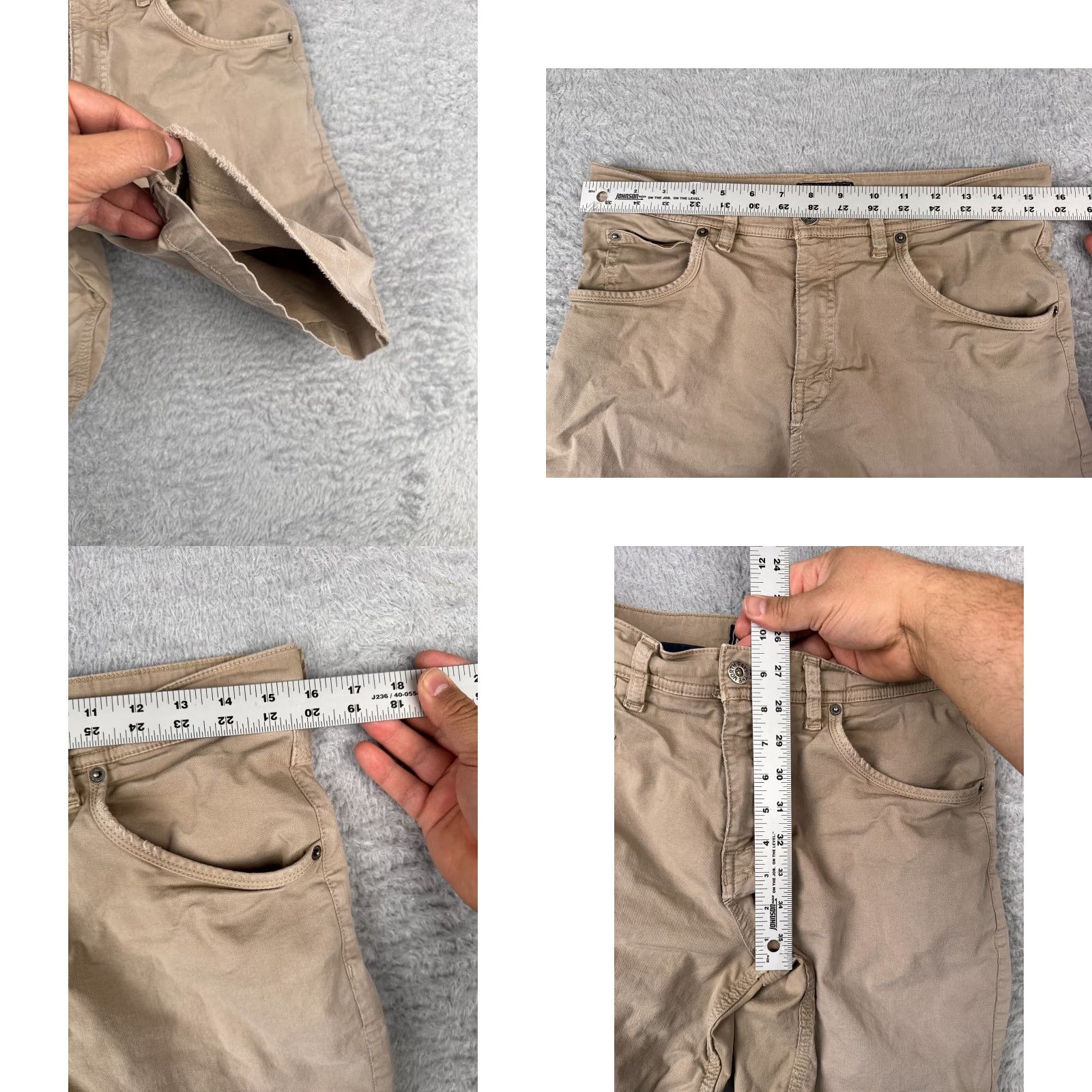 The North Face VINTAGE The North Face Shorts Mens Regular 30 Beige Cotton Twill 8 Inseam Casual Shell Logo Adjustable Waist Mens Size US 30 / EU 46 - 8 Thumbnail