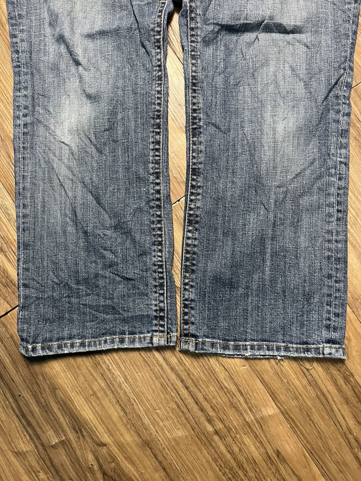 Japanese Brand Vintage Ovrivin Bootcut Jeans with Cargo Flap Pockets (43) Size US 37 - 4 Thumbnail