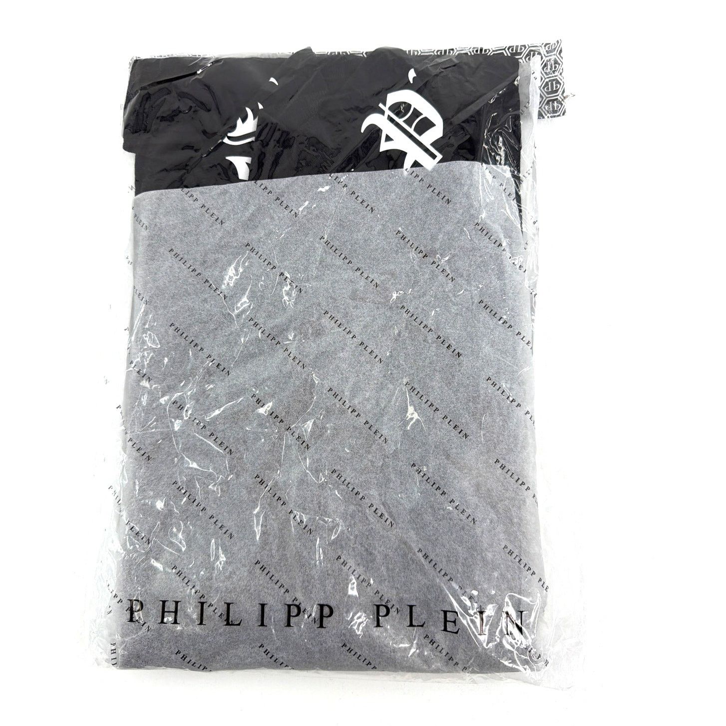 Philipp Plein Philipp Plein Men's Black Jacquard Crest Polo T-Shirt Size M Size US M / EU 48-50 / 2 - 3 Thumbnail