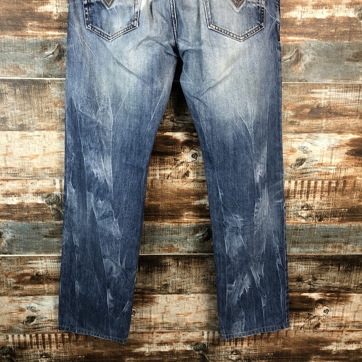 Diesel DL Diesel Industries Blue Distressed Denim Pants #C157 Size US 31 - 18 Thumbnail