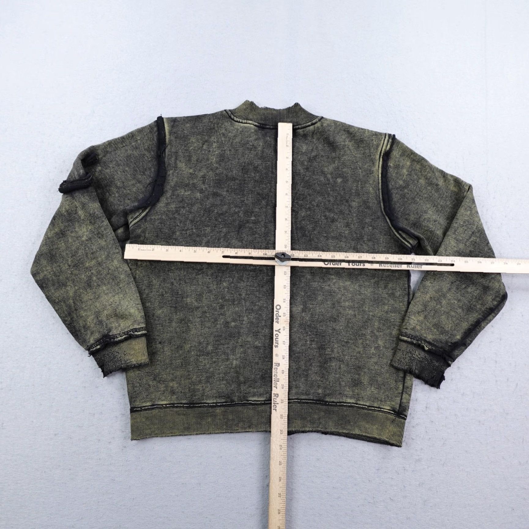 Disney VINTAGE Nightmare Before Christmas Jacket Men Bomber Zip Small Distressed Jack Skellington Green Knit Cotton Blend M Adults Mens Size US M / EU 48-50 / 2 - 6 Thumbnail
