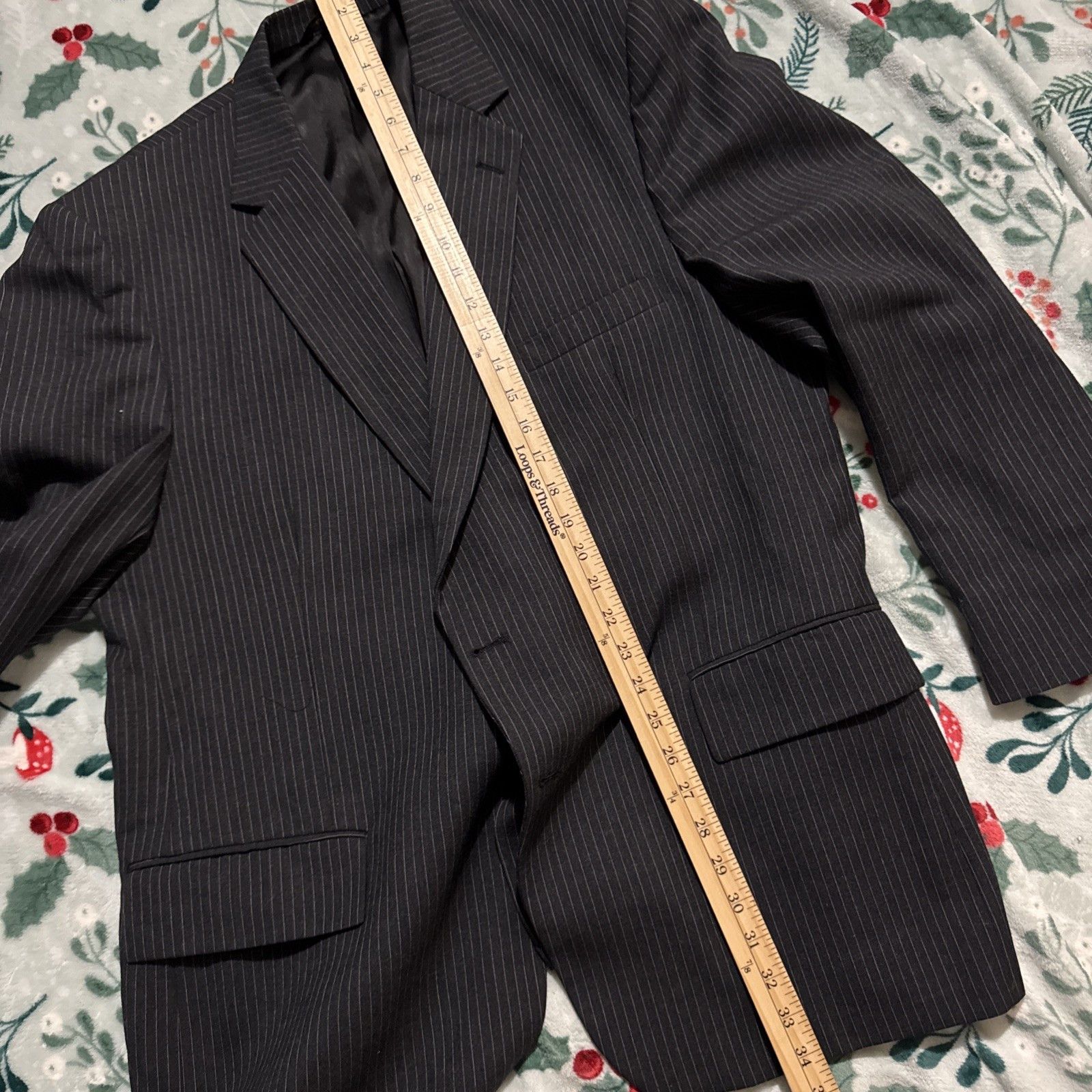 Other Jonathan Reid Botany 500 Pinstripe Blazer ( See Measurement Size 48R - 8 Thumbnail