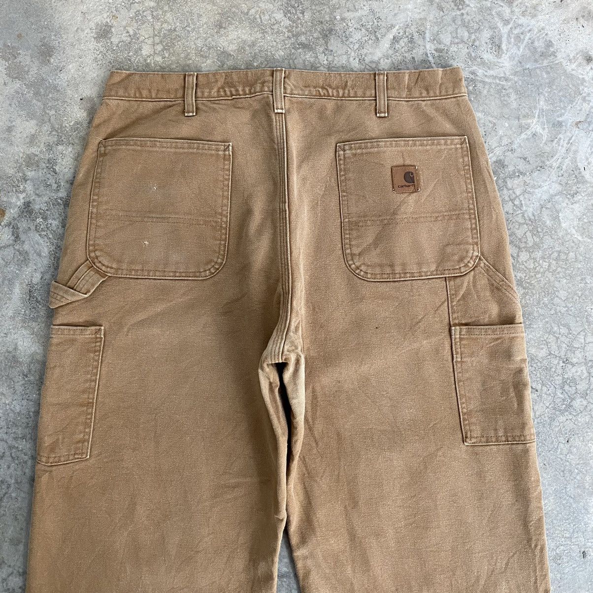 Carhartt Vintage Carhartt Blanket Lined Tan Carpenter Work Pants Size US 35 - 18 Thumbnail
