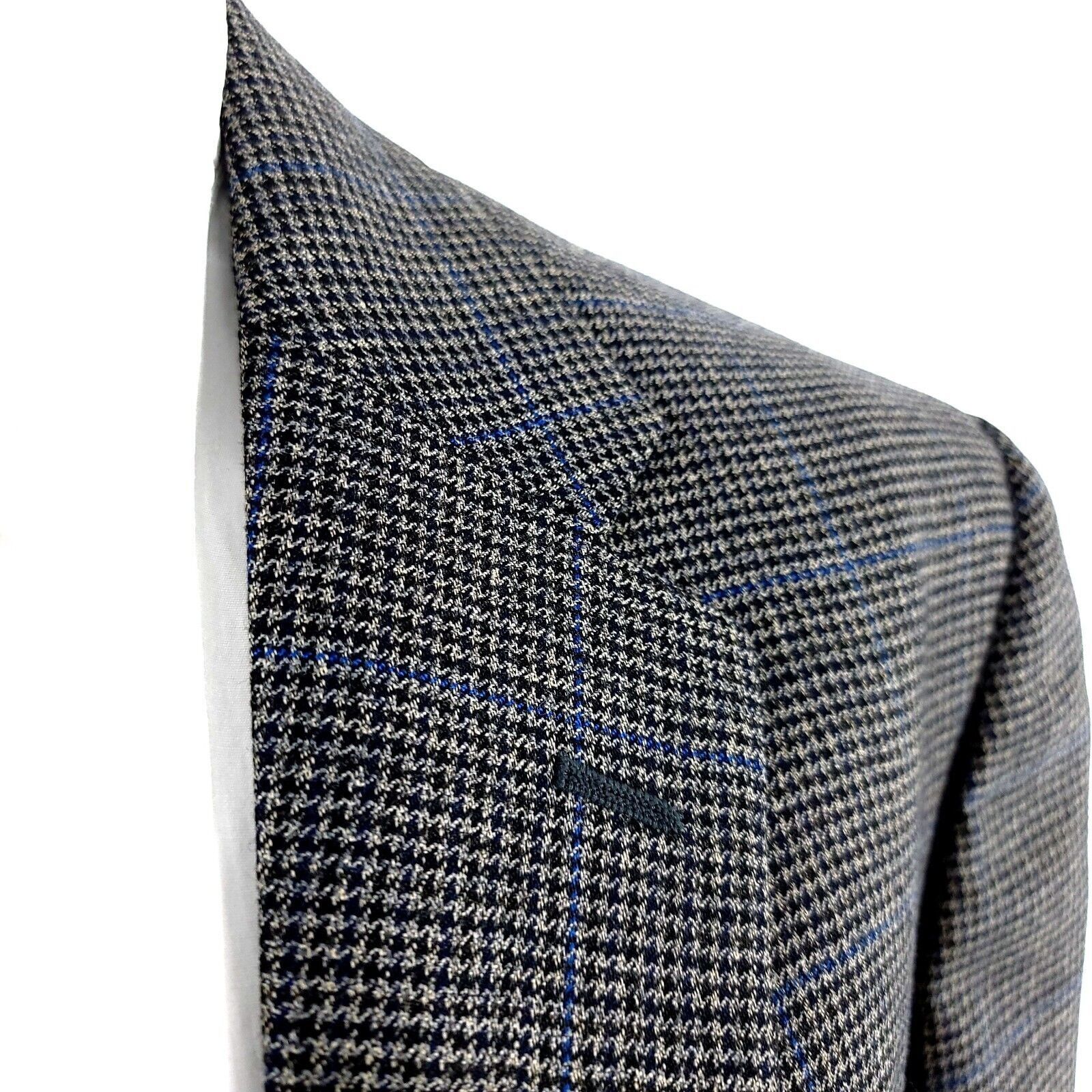 Jos. A. Bank Jos A Bank Traveler's Tweed Wool 2 Button Sport Coat Gray Bl Size 42L - 2 Thumbnail