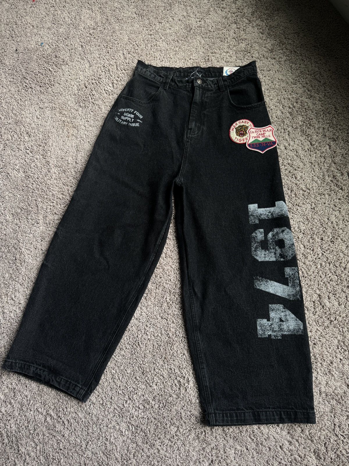 74 Is War SeventyFour Is War Patch Denim Size US 30 / EU 46 - 2 Thumbnail