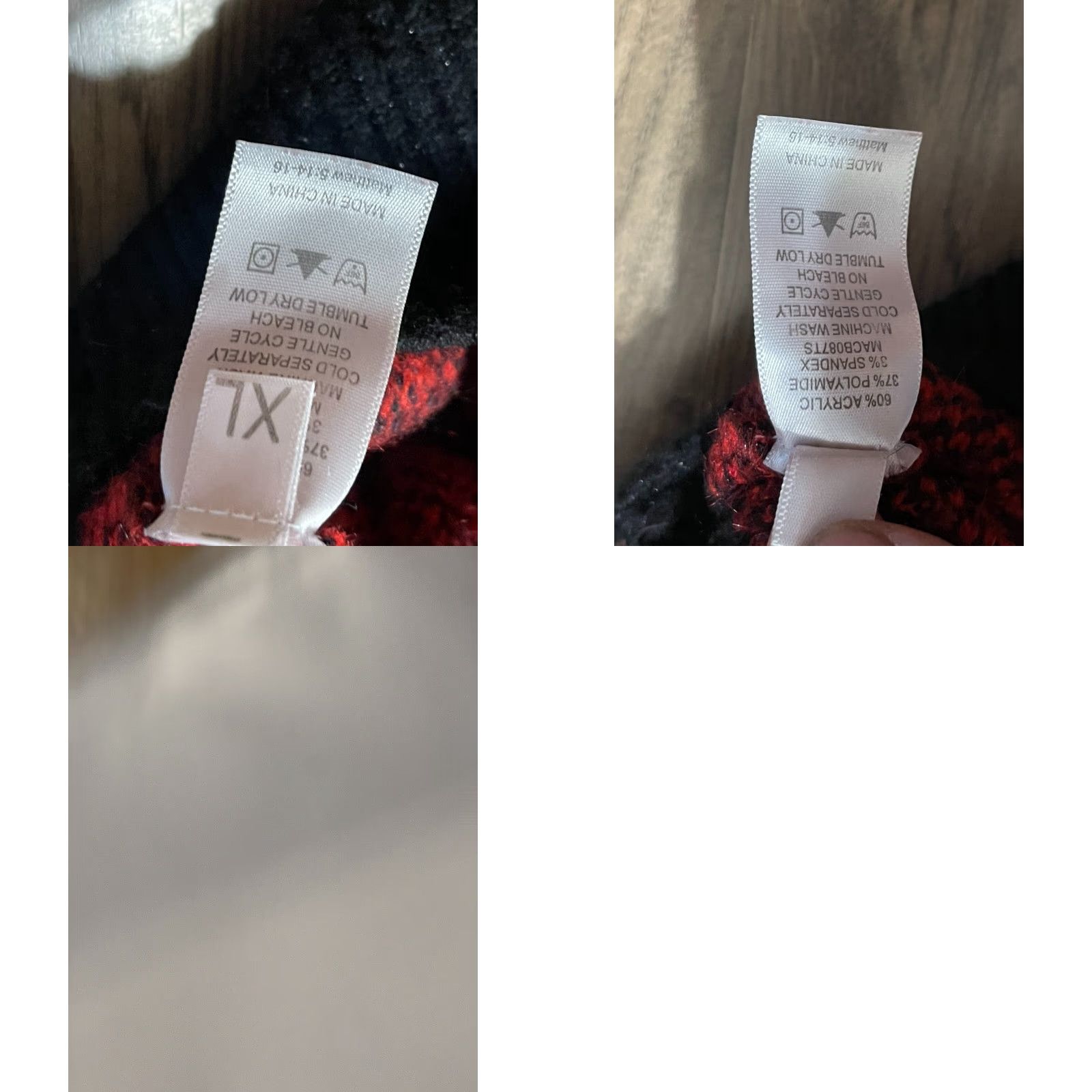 J Brand CBRAND Sweater, Women’s Size L, Plaid, Crew Neck, Pullover, Red Black, Casual, Regular Fit, Sweater, Fall Spring Summer, Women, Free Return Size L / US 10 / IT 46 - 8 Thumbnail
