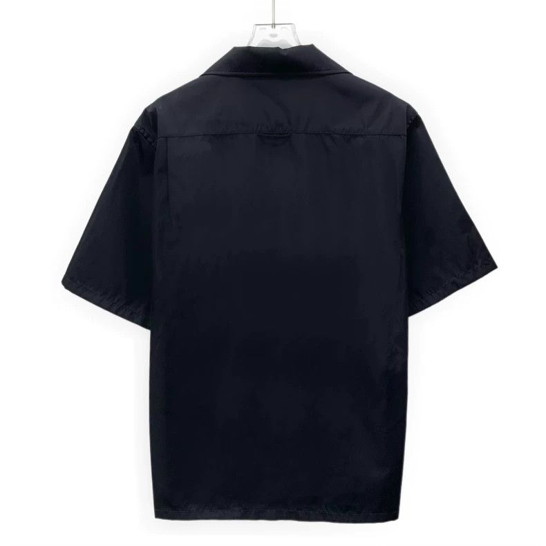 Prada Prada Black triangle lapel single-breasted short-sleeved sh Size US XXS / EU 40 - 2 Thumbnail