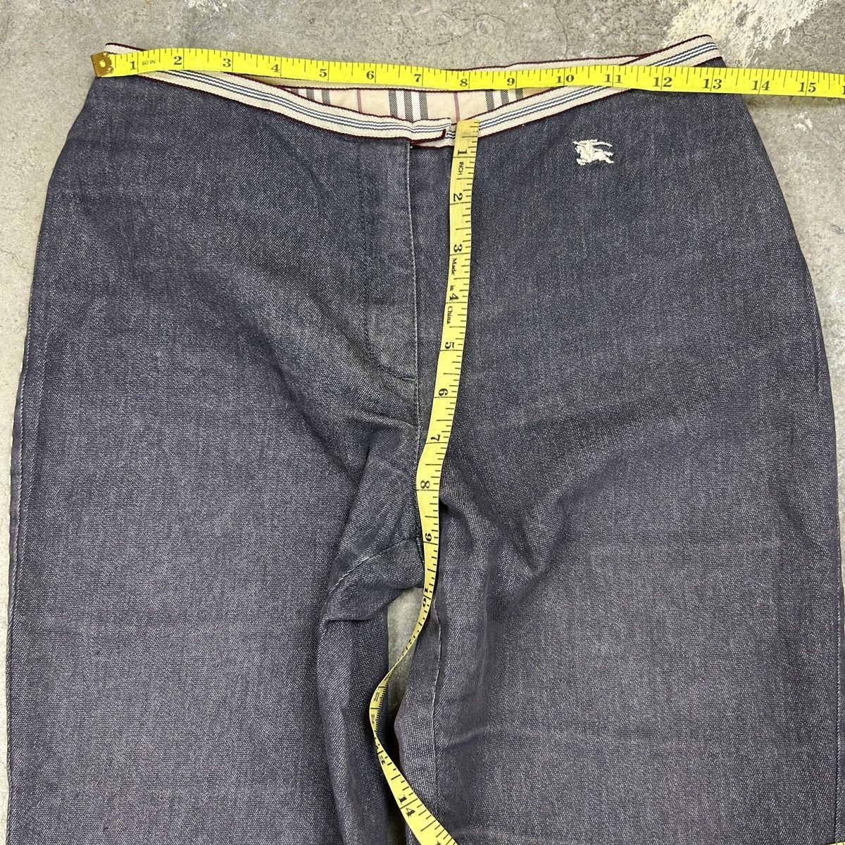 Burberry × Vintage 1990s Burberry - Flared Denim Jeans Size US 26 / EU 42 - 5 Thumbnail
