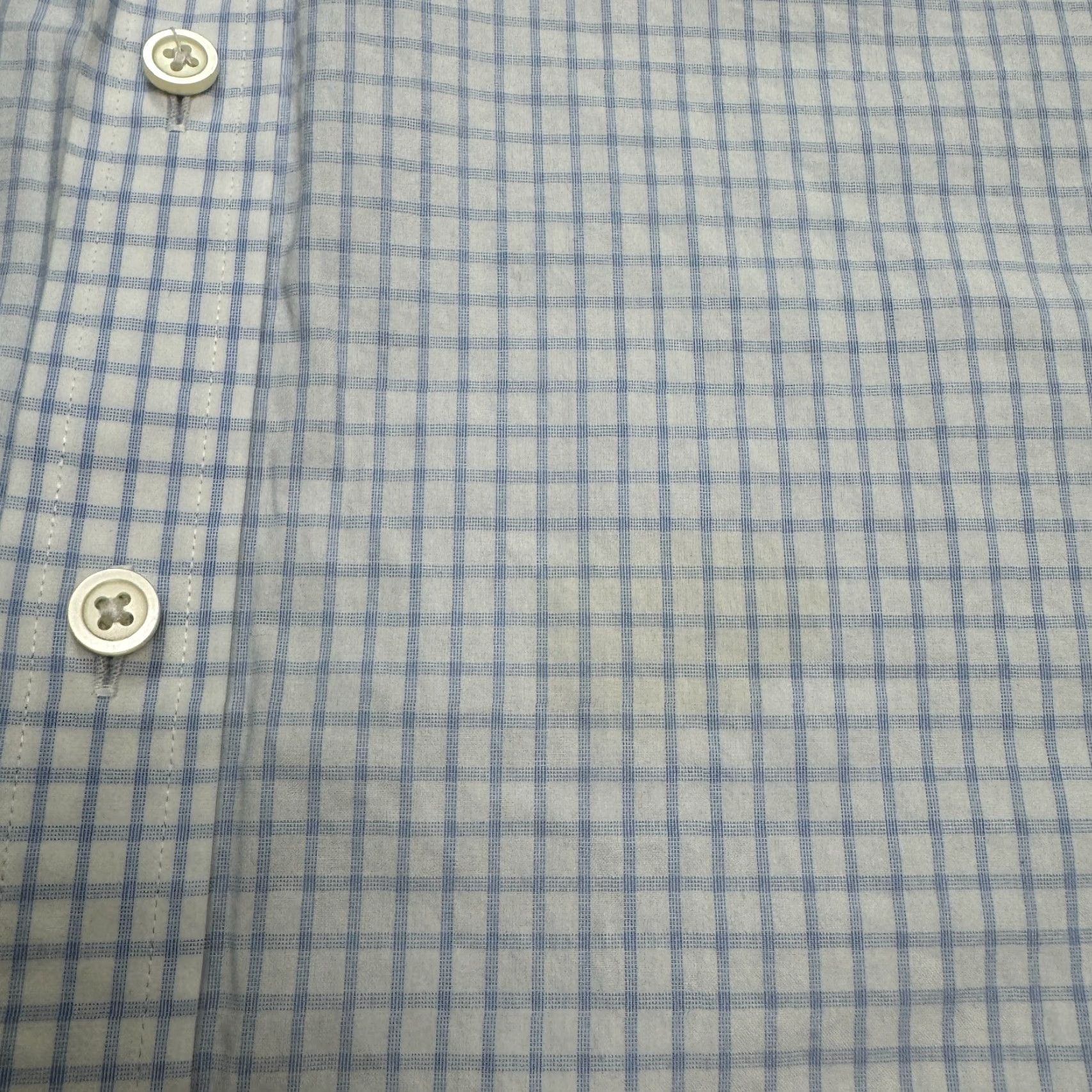 Charles Tyrwhitt VINTAGE Charles Tyrwhitt Classic Fit Dress Shirt Mens 16/34 Business Formal Cotton Check White/Blue Size 34R - 6 Thumbnail