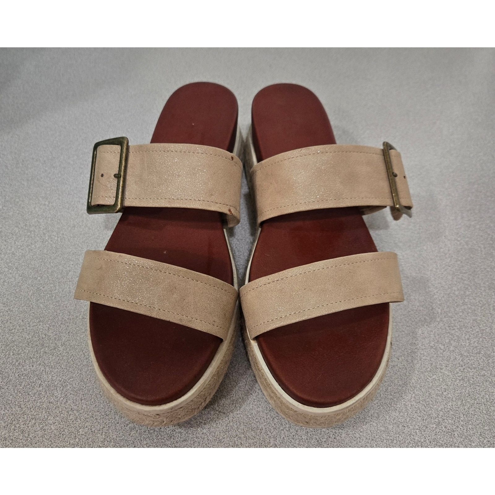 Other Mia Kika Dusty Gold Woman Sandal 2.3 Espadrille Heel Size 10 Size US 10 / IT 40 - 4 Thumbnail