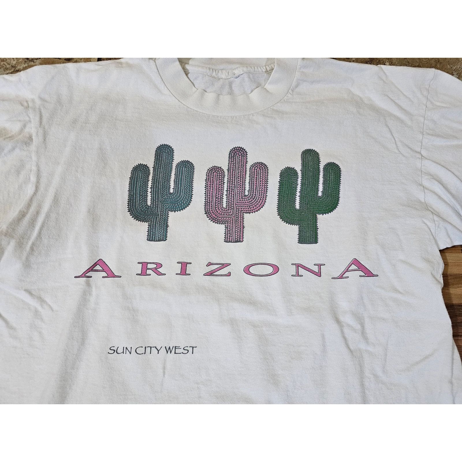 Other Arizona Saguaro Cactus Desert Souvenir White T-Shirt L 1990s Size US L / EU 52-54 / 3 - 2 Thumbnail