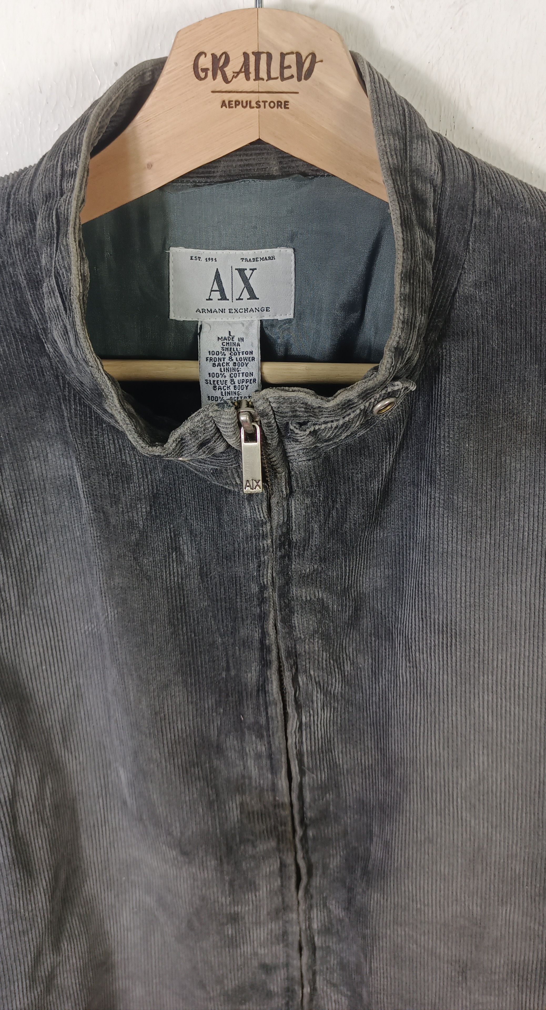 Armani Armani Exchange Corduroy Men Jacket Size US L / EU 52-54 / 3 - 9 Thumbnail
