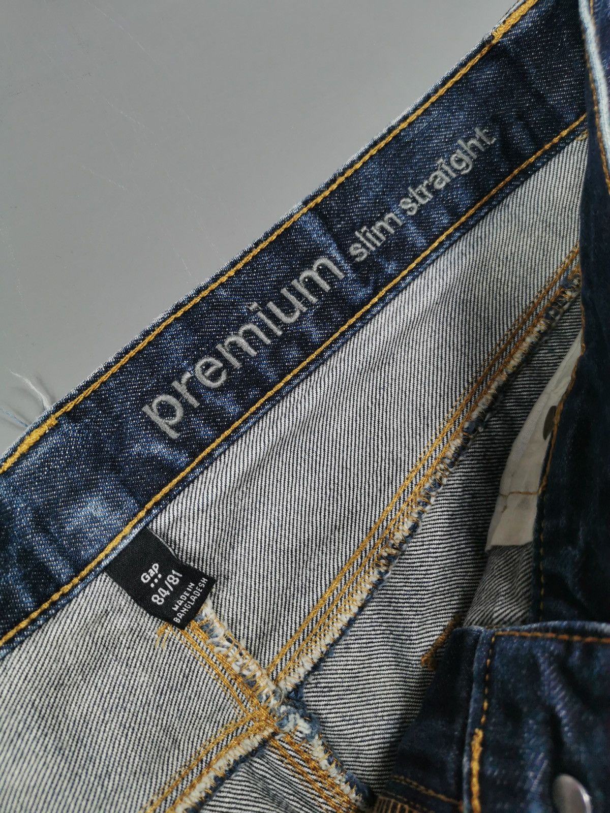 Gap Gap Selvedge Raw Slim Straight Jeans Size US 34 / EU 50 - 7 Thumbnail