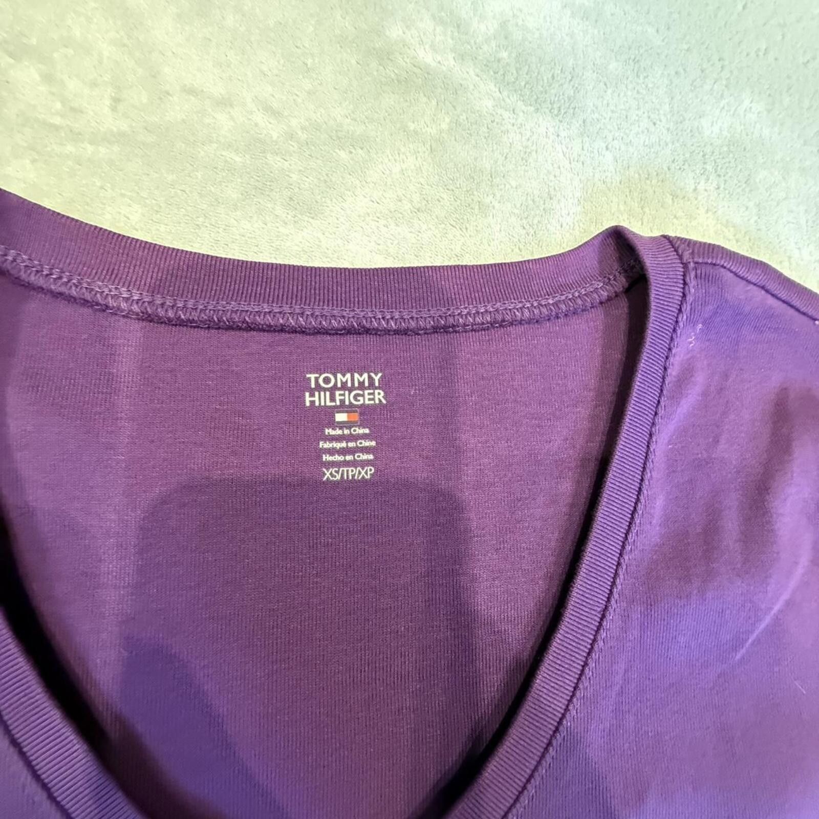 Tommy Hilfiger Tommy Hilfiger Women's Purple Shirt Size XS / US 0-2 / IT 36-38 - 4 Thumbnail
