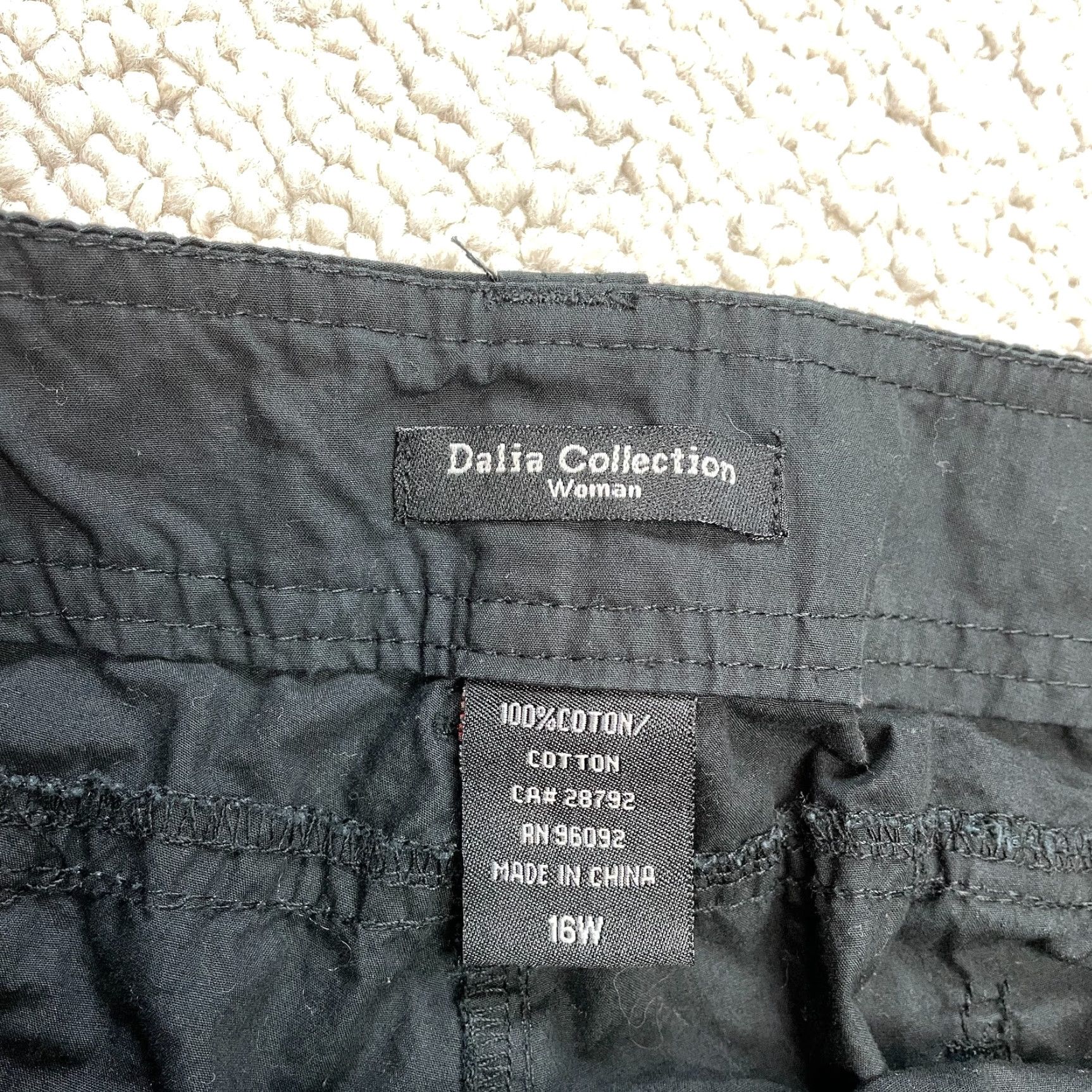 Vintage Dalia Collection Pants Womes 16W Black Lightweight Casual Wide Leg Relaxed 38x31 Size 38" / US 16 / IT 52 - 7 Thumbnail