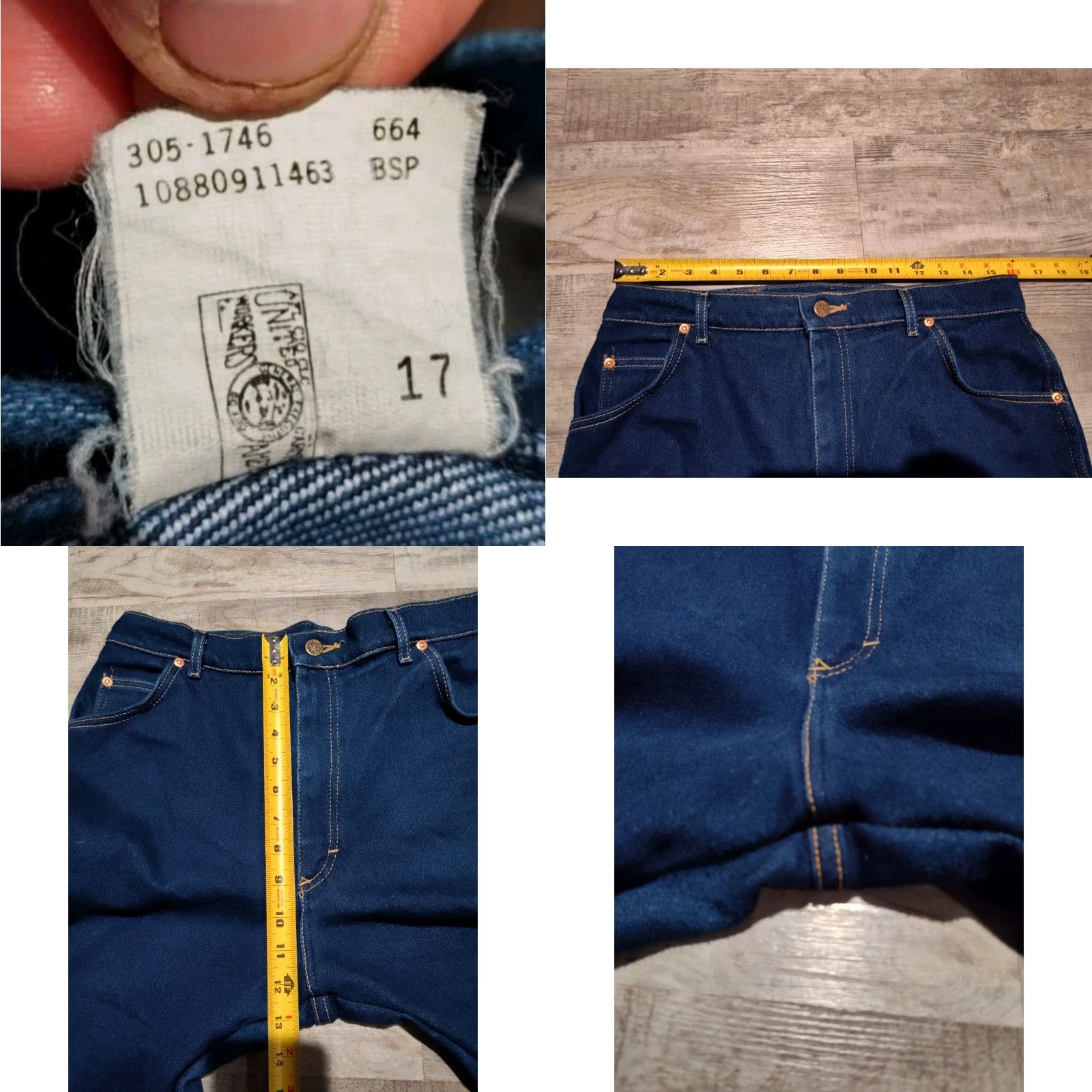 Vintage Vtg Lee Riders High Waisted Straight Leg Jeans Women's 18 Pet USA Union Made EUC Size 40" / US 18 - 8 Thumbnail