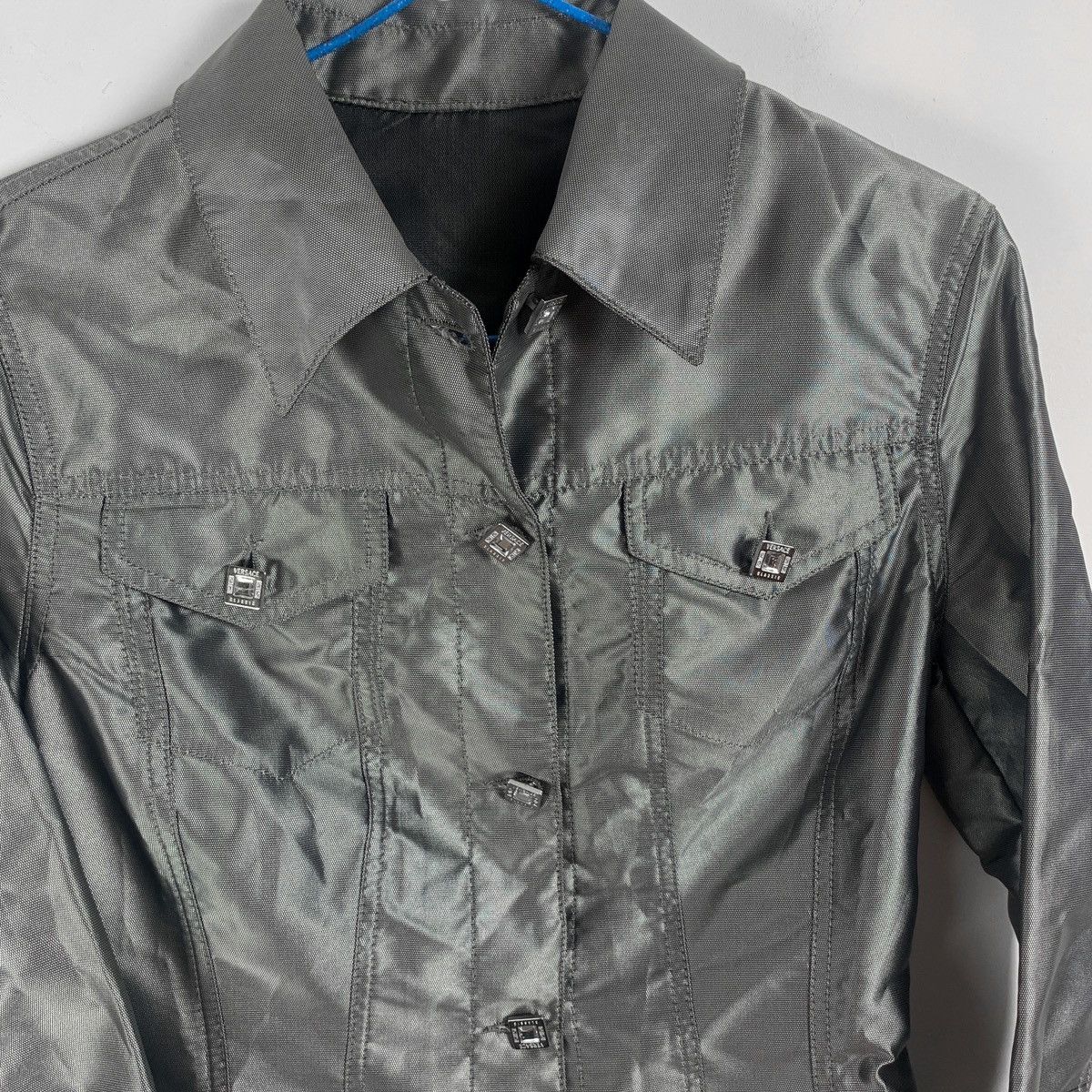 Versace × Versace Jeans Couture × Vintage Versace Classic V2 Vintage Nylon Blazer Size M / US 6-8 / IT 42-44 - 2 Thumbnail