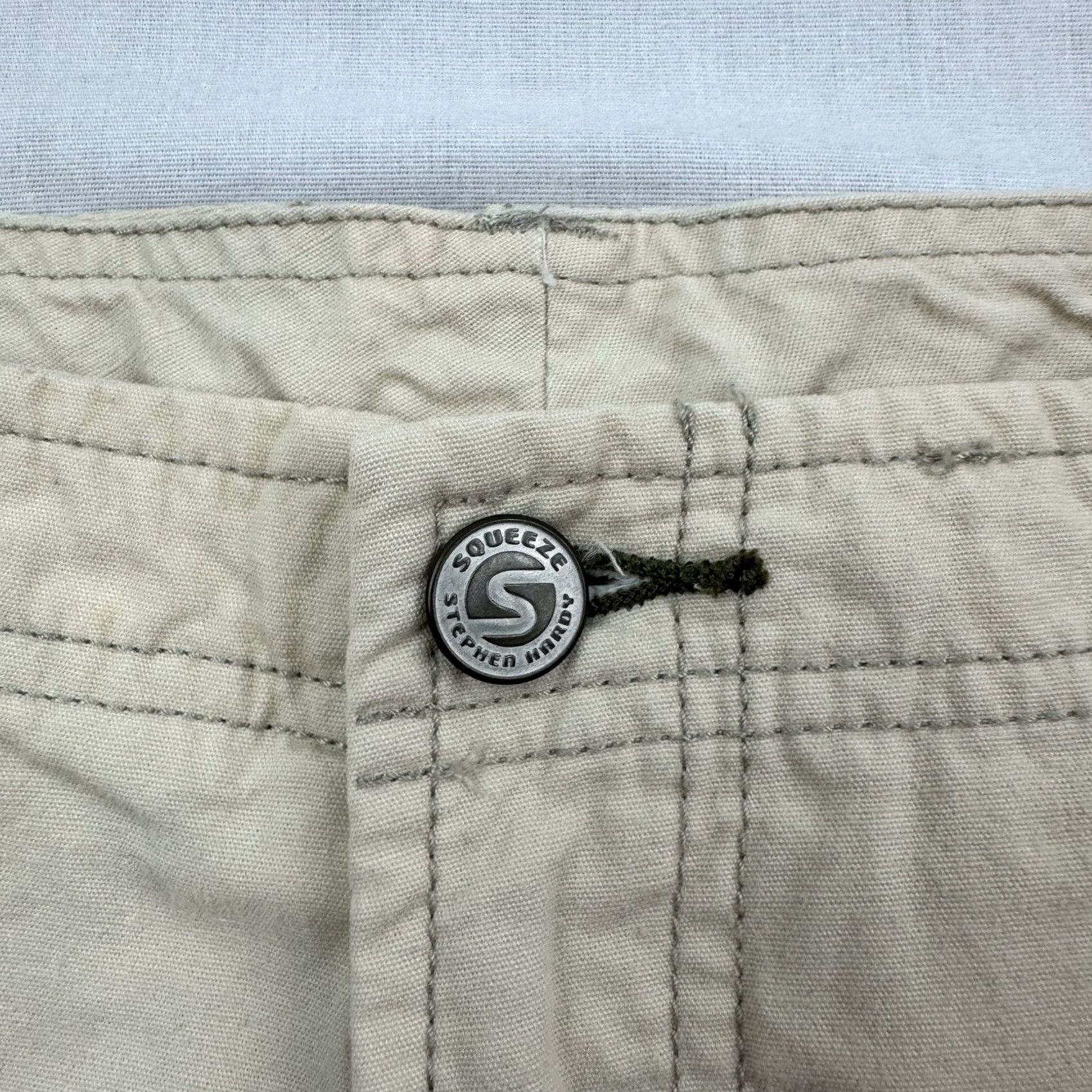Vintage VINTAGE Squeeze Shorts Womens 7/8 Khaki Pockets Hipster Short Shorts Low Rise Cargo Casual 8 Beige Womens Size 30" / US 8 / IT 44 - 3 Thumbnail