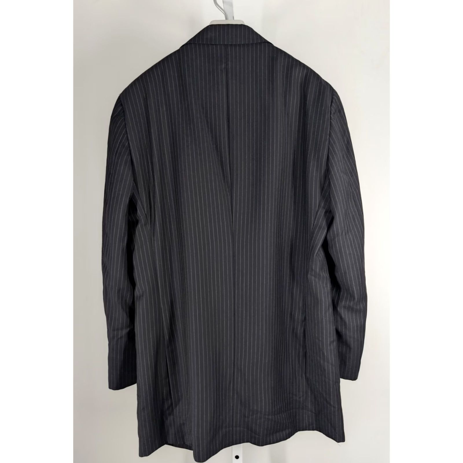 Emporio Armani VINTAGE Emporio Armani Pinstripe Blazer Jacket Men 40 Wool Navy Italy Y2K Formal/Business/Cocktail Size 40R - 3 Thumbnail