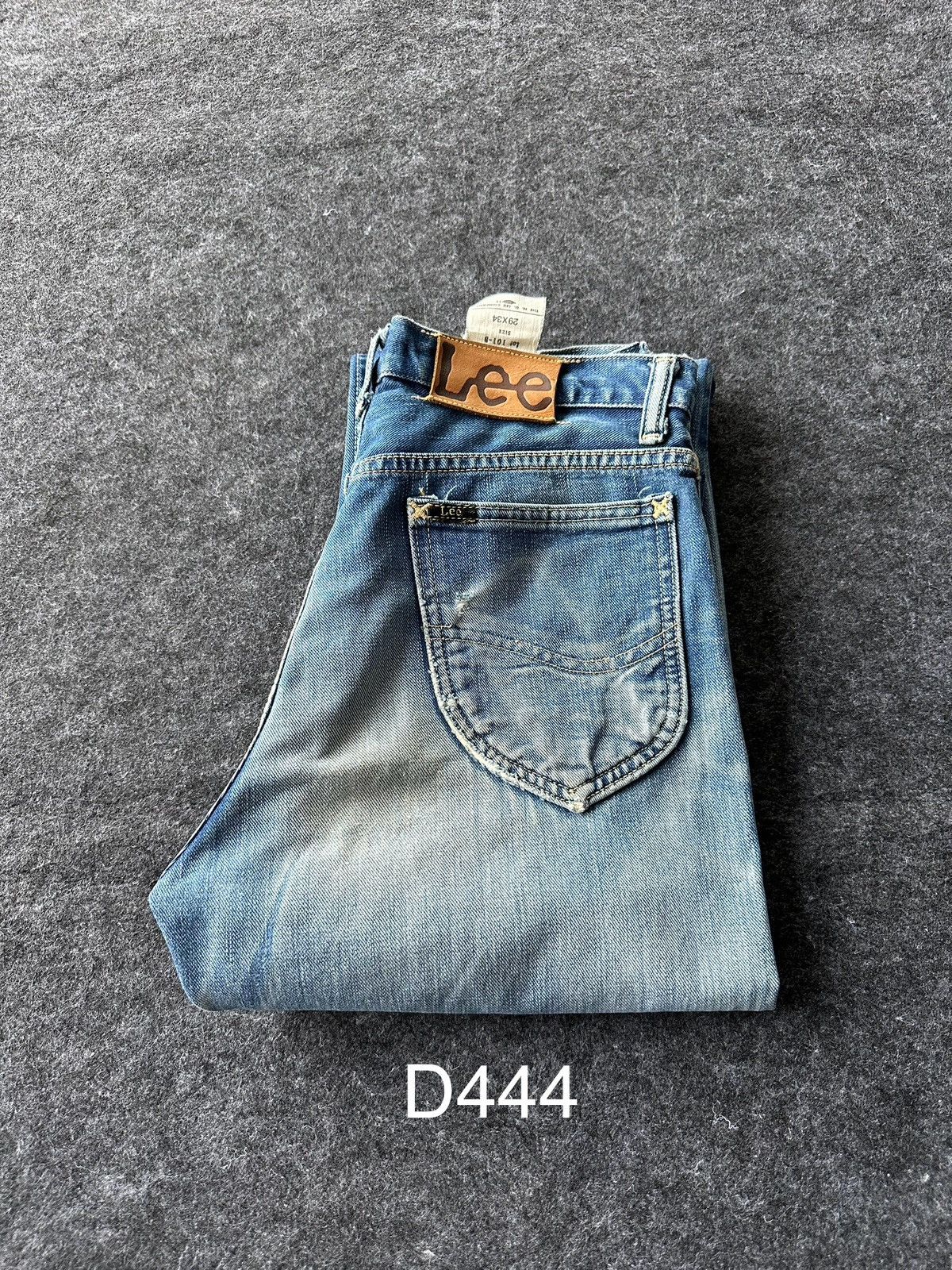 Lee Vintage Rare 50s Lee 101 Half Selvedge Denim 29x34 D444 Size US 29 - 22 Thumbnail