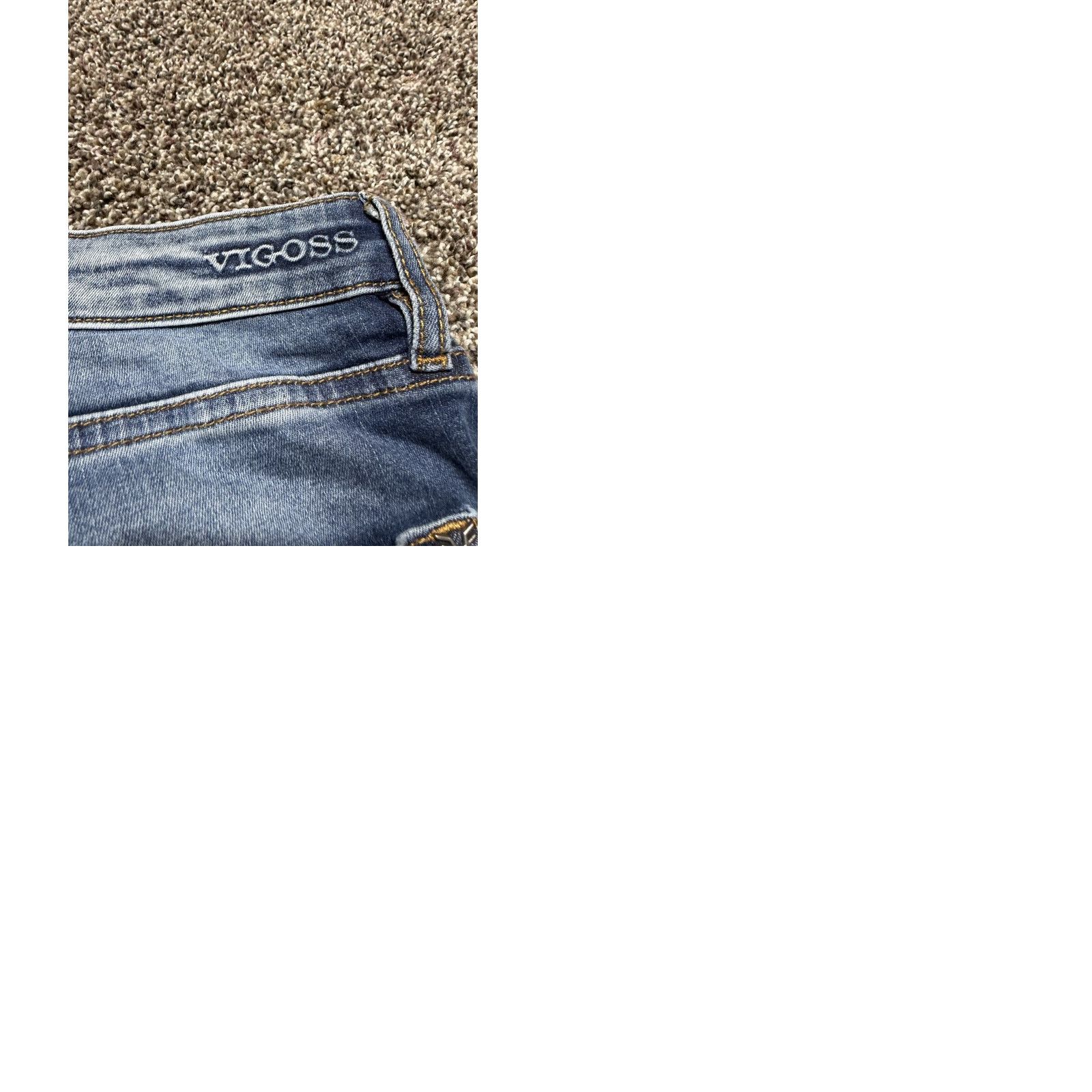 Vintage VIGOSS Marley Skinny Ankle Jeans Size 31 Blue Denim Stretch 28" Women's 5-Pocket Design Size 24" / US 00 / IT 34 - 9 Thumbnail