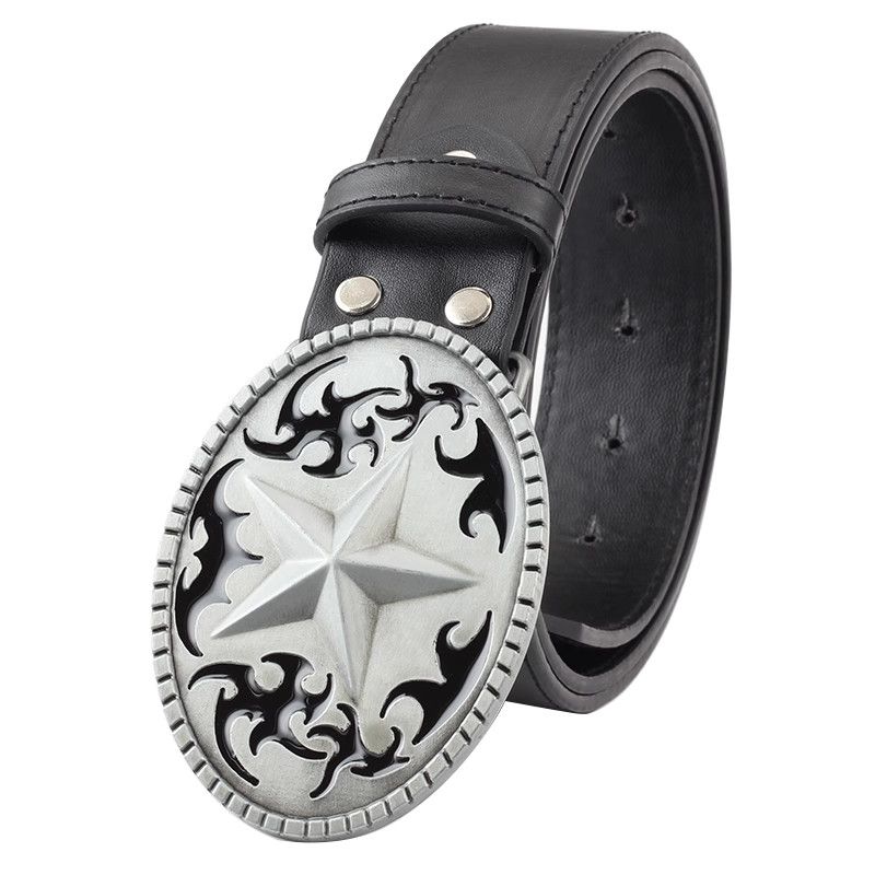 Designer Star Design Vintage Belt Riveted Belts Menswear Accessories Size ONE SIZE - 5 Thumbnail