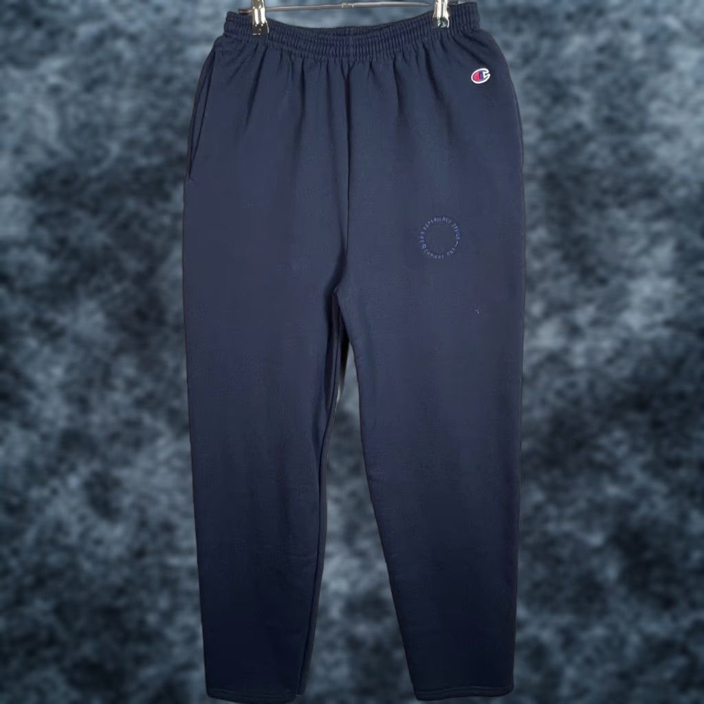 Champion Champion Jogger Pants Mens Athletic Navy Blue M Size 26in Inseam 31in Cotton Polyester Embroidery Size US 31 - 1 Thumbnail