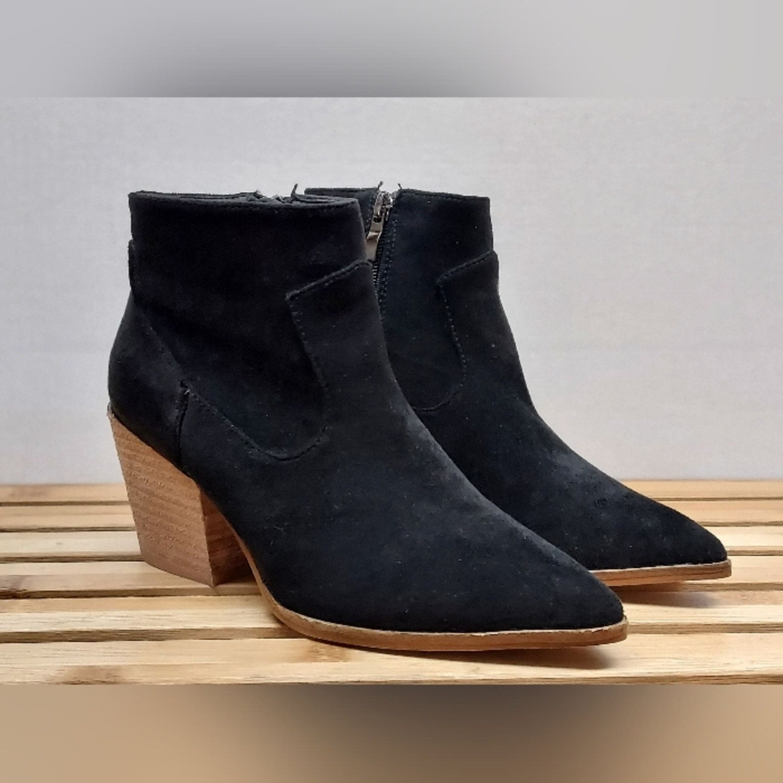 Beastin Beast Fashion Womens Black Faux Suede Abby Ankle Boot Size 6 Size US 6 / IT 36 - 1 Thumbnail