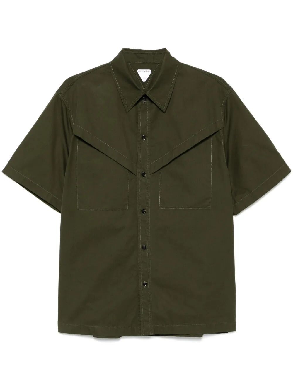 Bottega Veneta LIGHT COTTON TWILL SHORT SLEEVED SHIRT Size US L / EU 52-54 / 3 - 1 Thumbnail