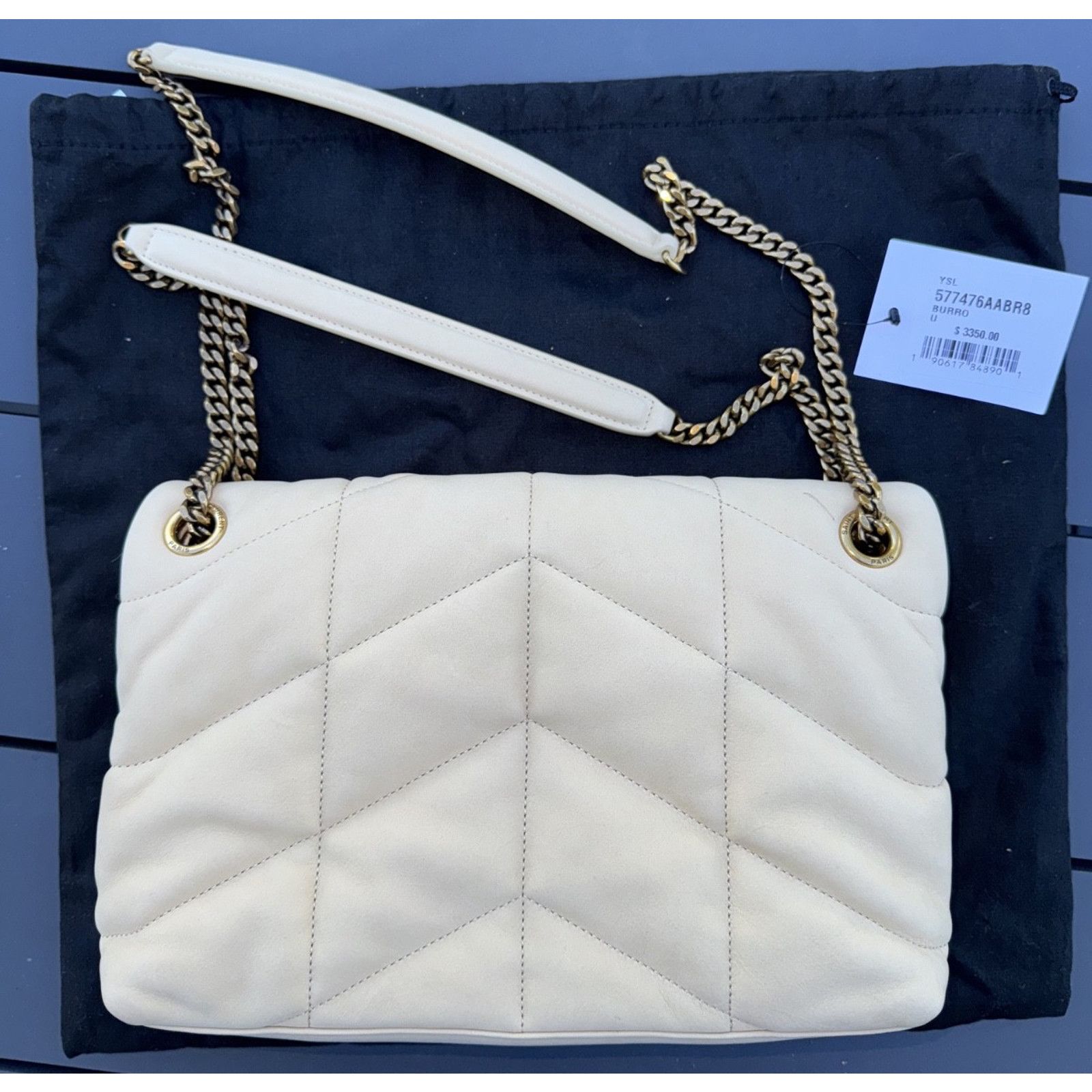 Yves Saint Laurent Saint Laurent YSL Burro Beige Leather Shoulder Crossbody Bag Size ONE SIZE - 10 Thumbnail