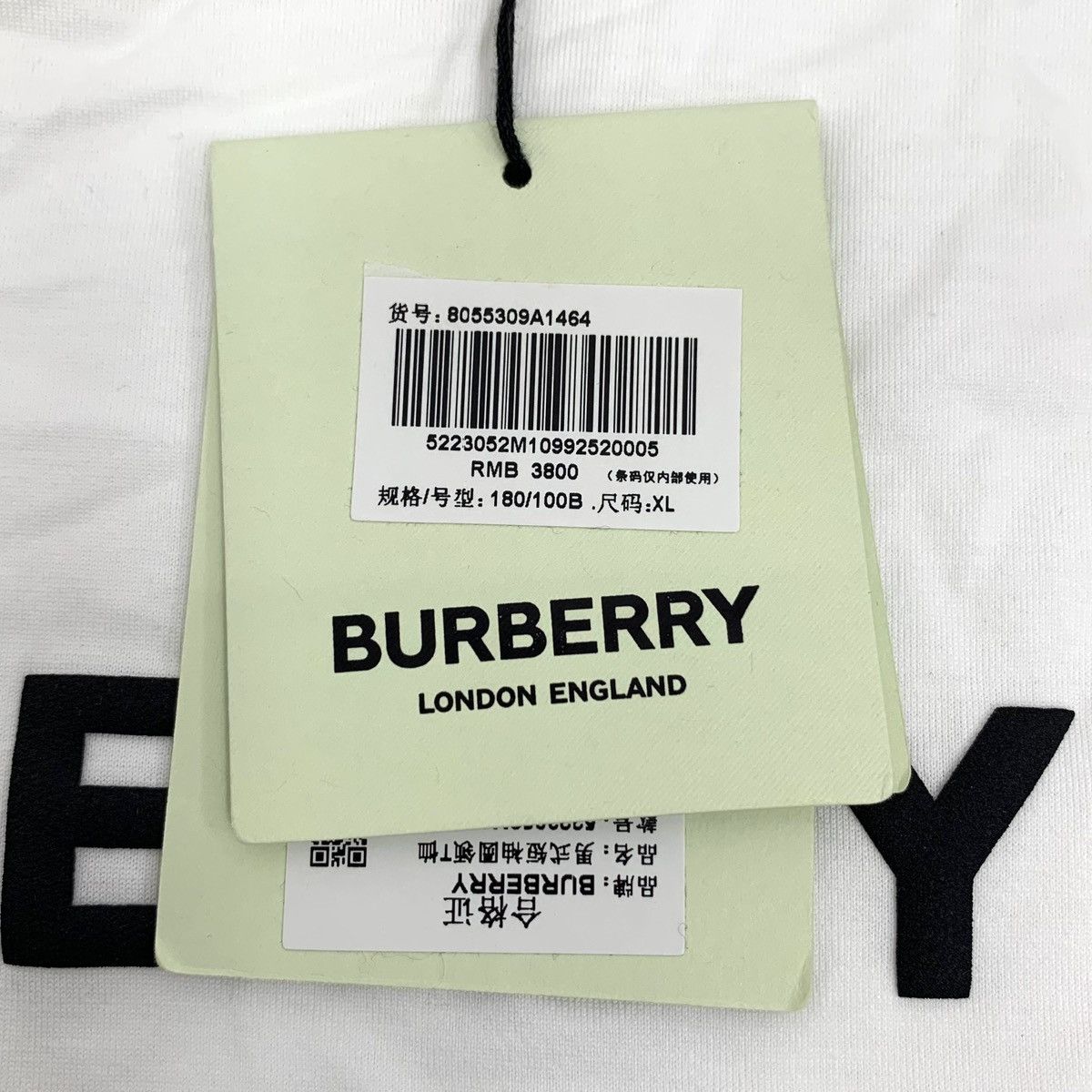 Burberry Burberry Logo Letter Printed Short Sleeve T-Shirt K26WX Size US XL / EU 56 / 4 - 6 Thumbnail