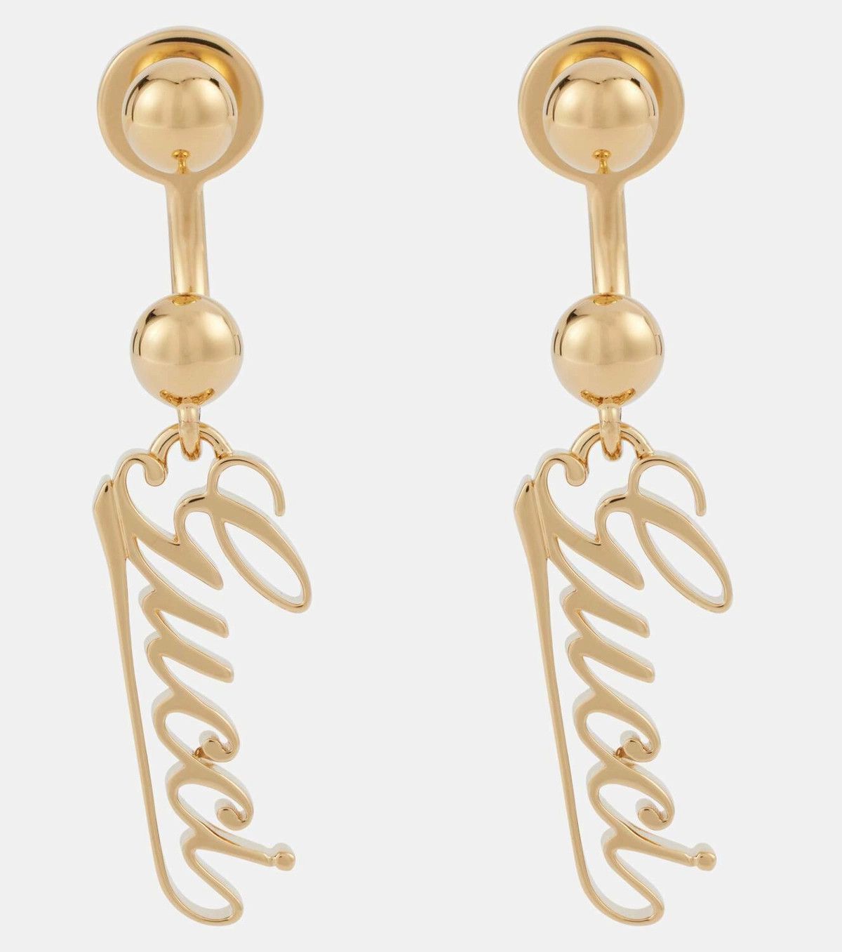 Gucci oc11z0126 Size: OS / Baule Earrings Gucci Script In Gold Size ONE SIZE - 1 Thumbnail