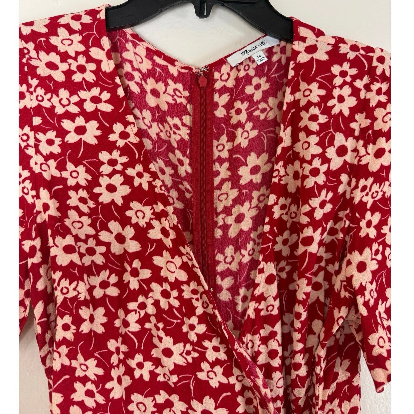 Madewell Madewell Wrap-Front Romper in Mini Daisy - Size 10 Size 32" / US 10 / IT 46 - 3 Thumbnail