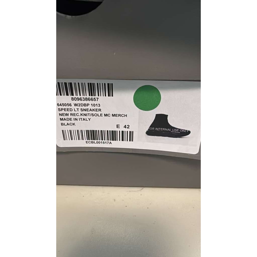 Balenciaga o1rshd1 New Rec.Knit Speed LT Sneakers in Black Size US 9 / EU 42 - 21 Thumbnail