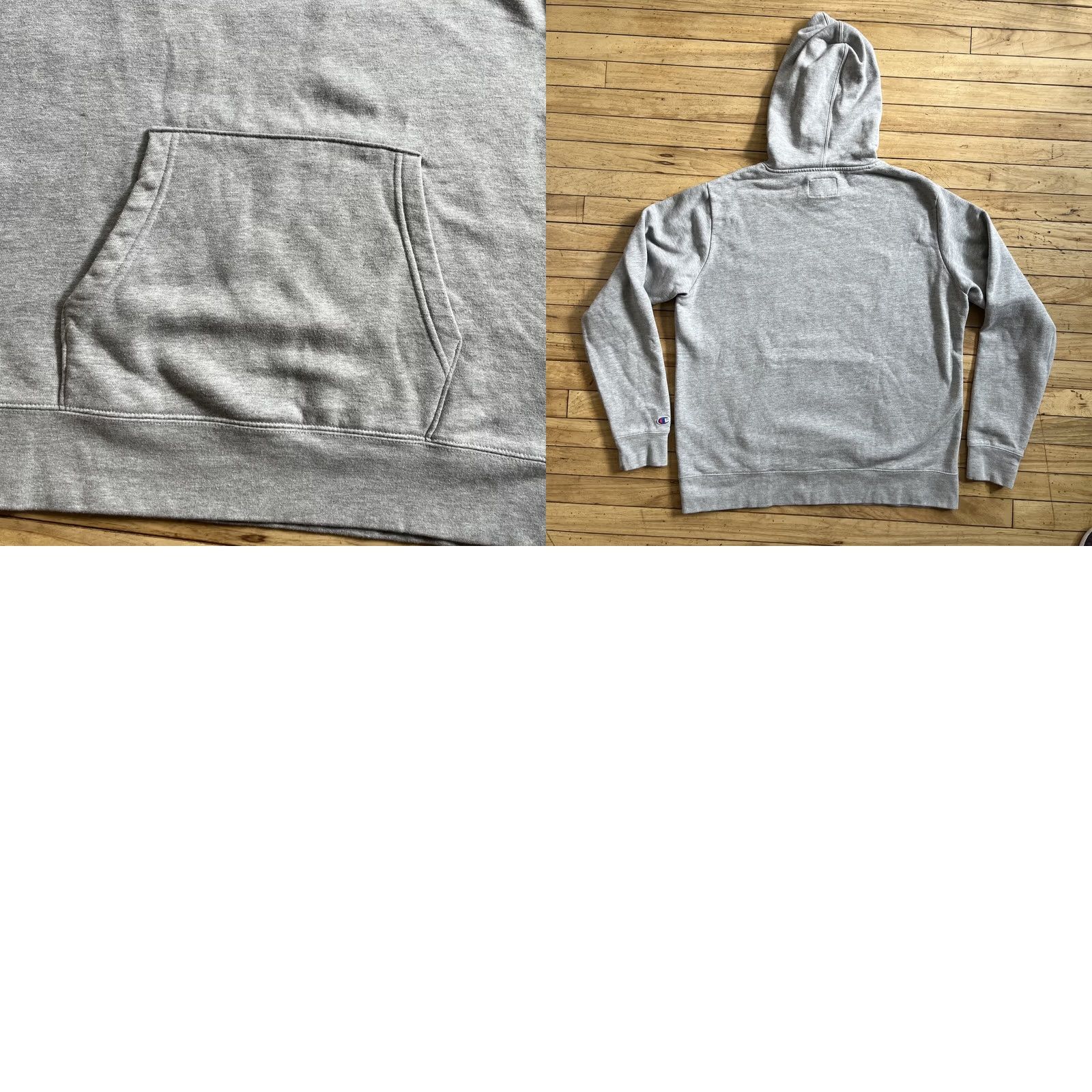 Champion CHAMPION Hoodie Men L Gray Embroidered Logo Hooded Pullover Active Sports Streetwear Size US L / EU 52-54 / 3 - 10 Thumbnail