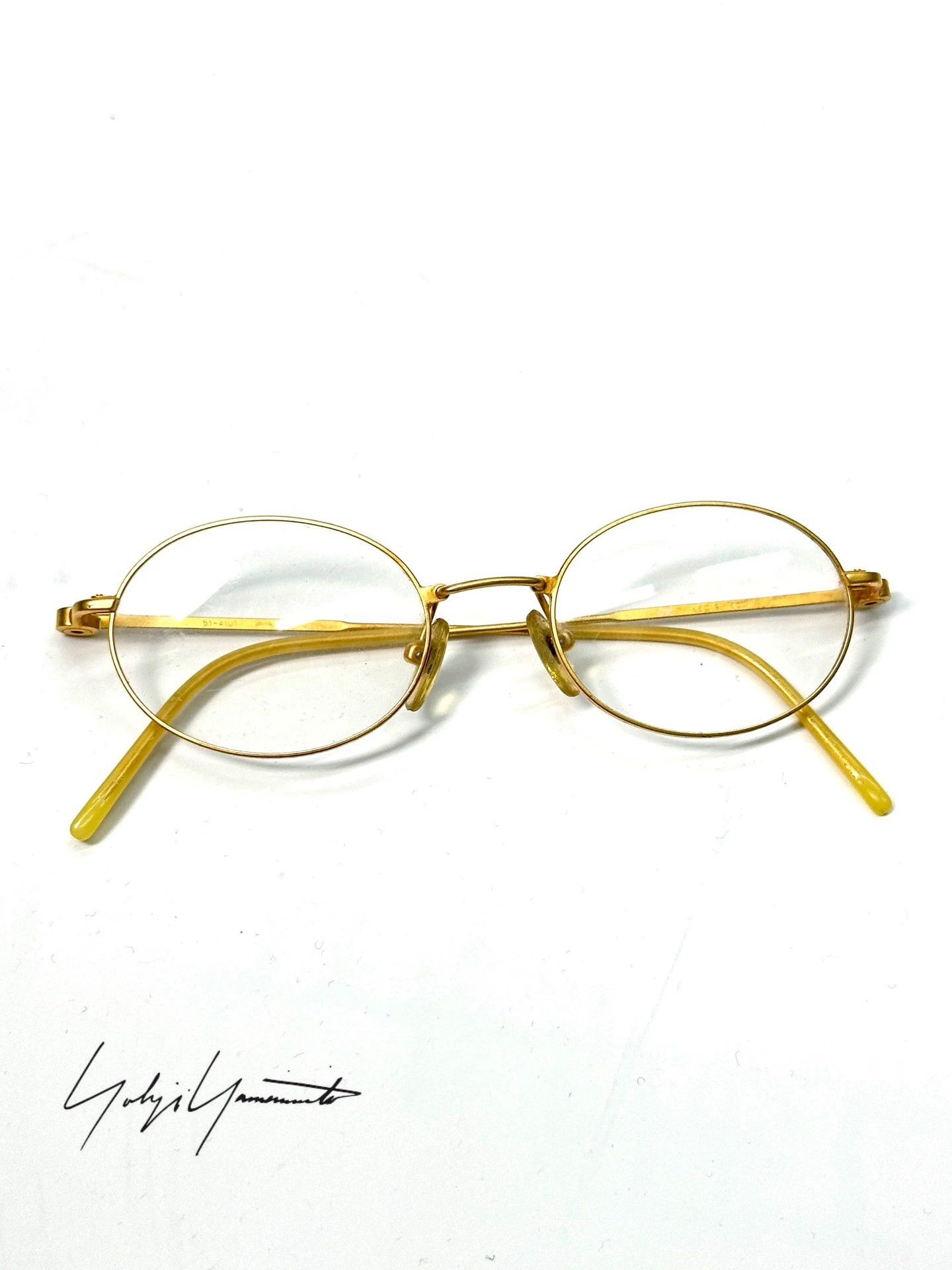 Yohji Yamamoto Yohji Yamamoto Pour Homme Gold Framed Nerd Glasses Size ONE SIZE - 4 Thumbnail