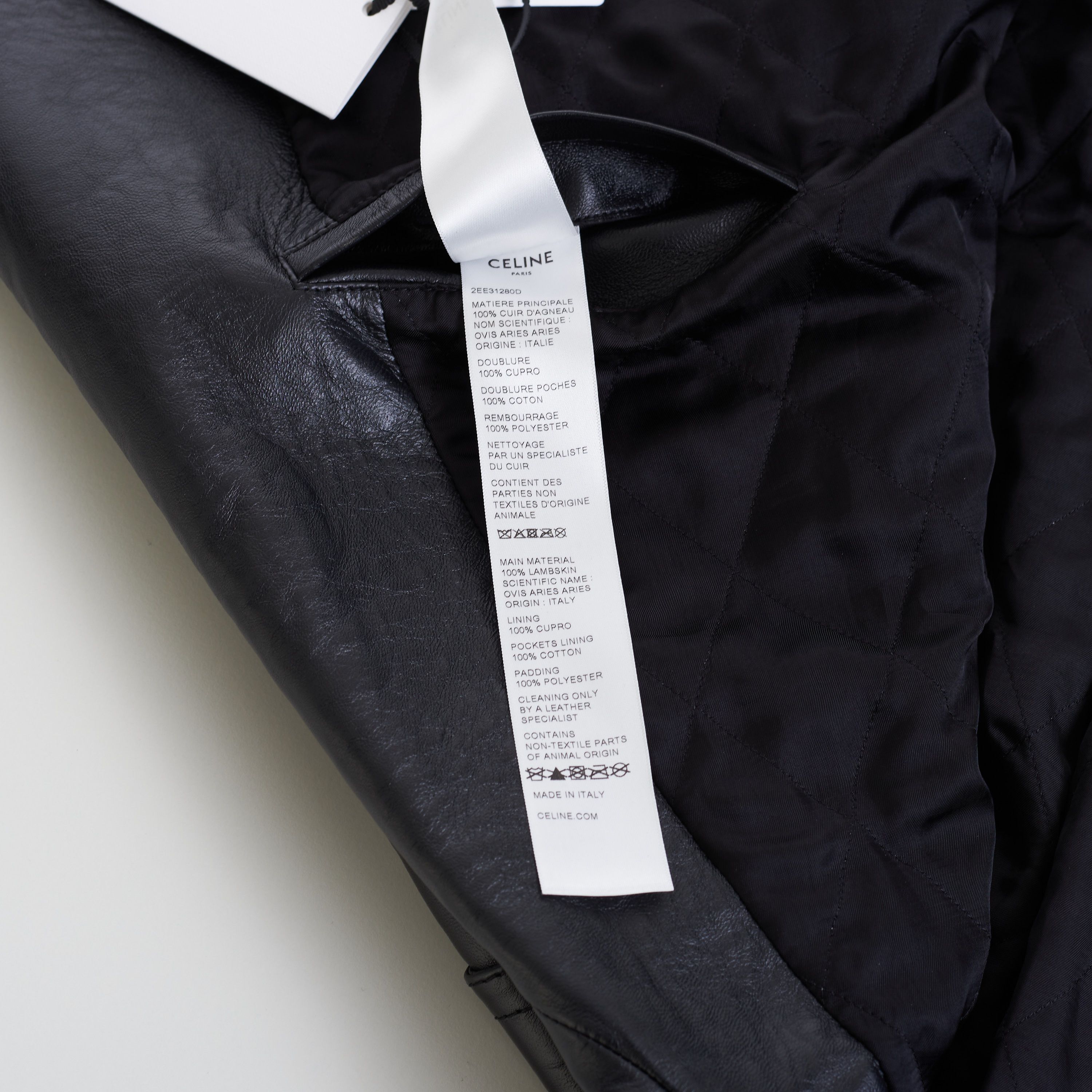 Celine Loose Fit Biker Jacket In Soft Lambskin Leather Size US M / EU 48-50 / 2 - 12 Thumbnail