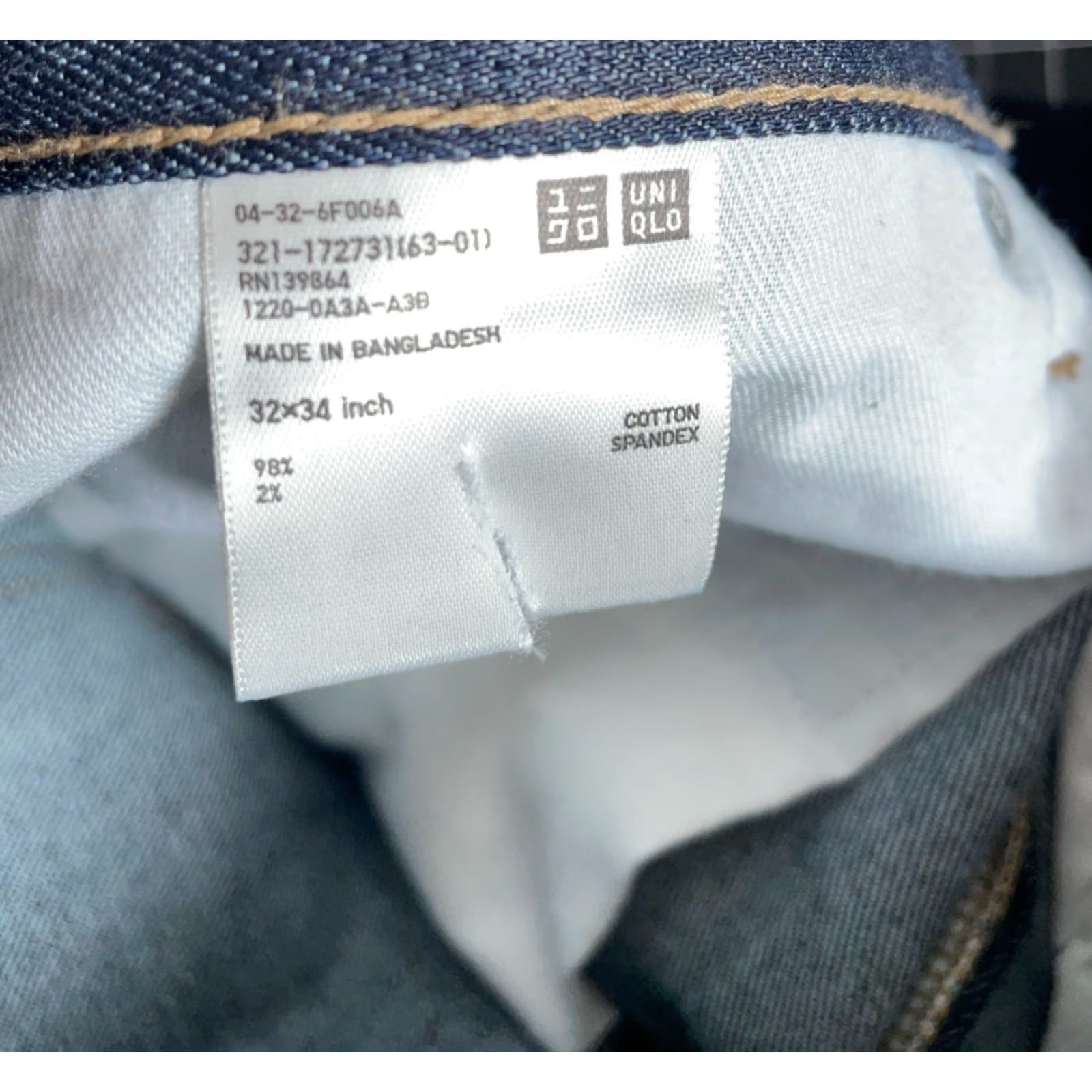 Uniqlo Uniqlo Jeans Slim Tapered Denim 5-Pocket Blue Kaihara Cotton Stretch Regular Men 32 x 27 Vintage No 90s Style Size US 33 - 3 Thumbnail