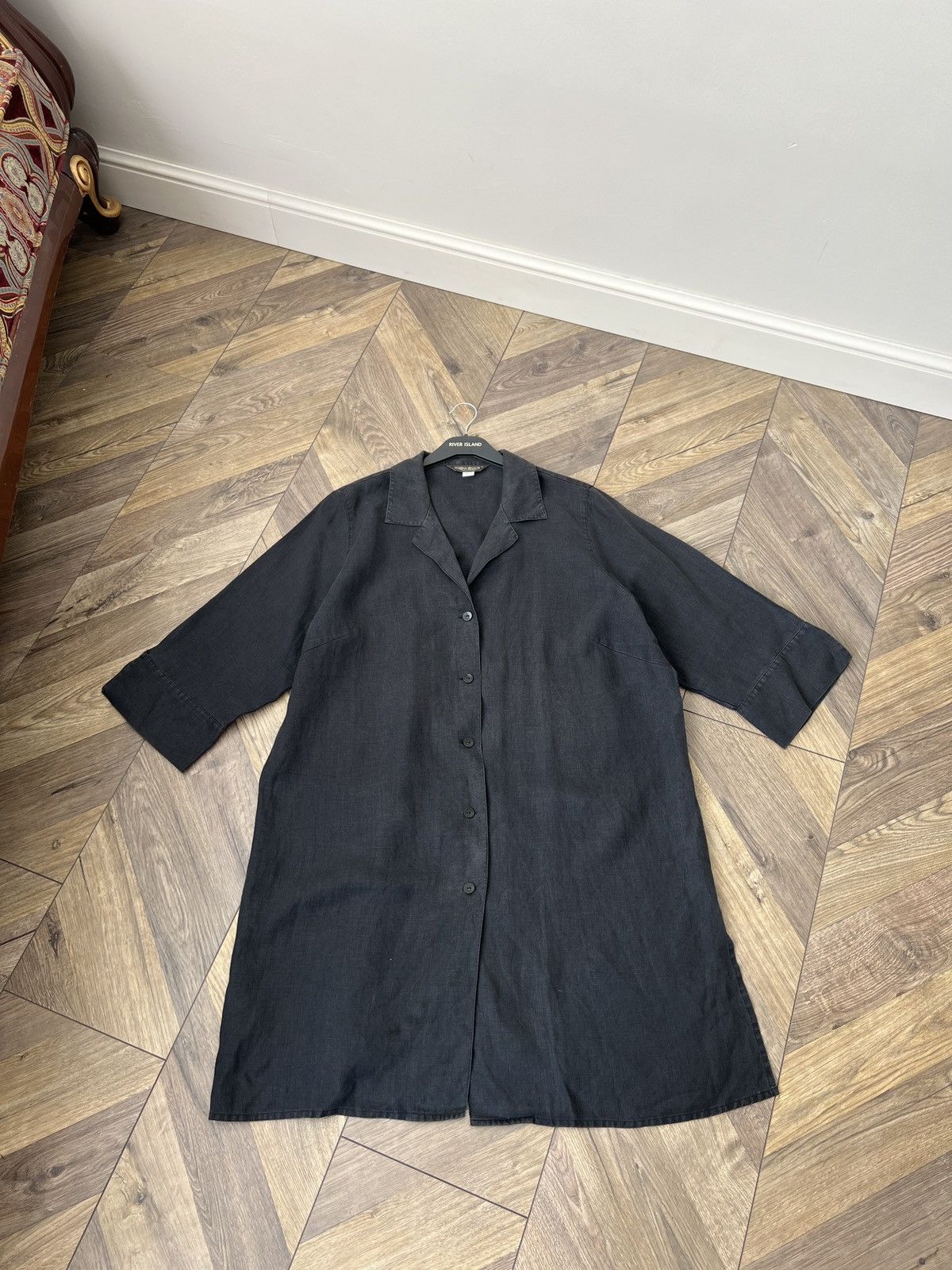 Marina Rinaldi Vintage Marina Rinaldi Linen Blend Button Front Shirt Dress Size L / US 10 / IT 46 - 2 Thumbnail